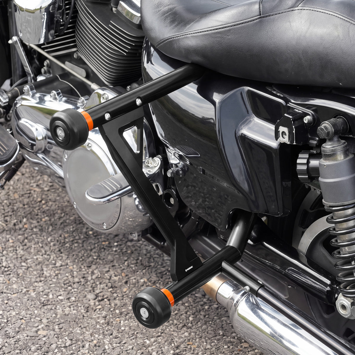 Hinterer Sturzbügel / Satteltaschenschutz für Harley Road King Electra Street Glide