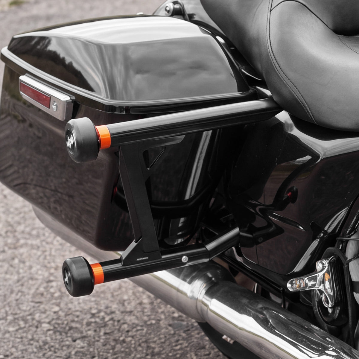 Hinterer Sturzbügel / Satteltaschenschutz für Harley Road King Electra Street Glide