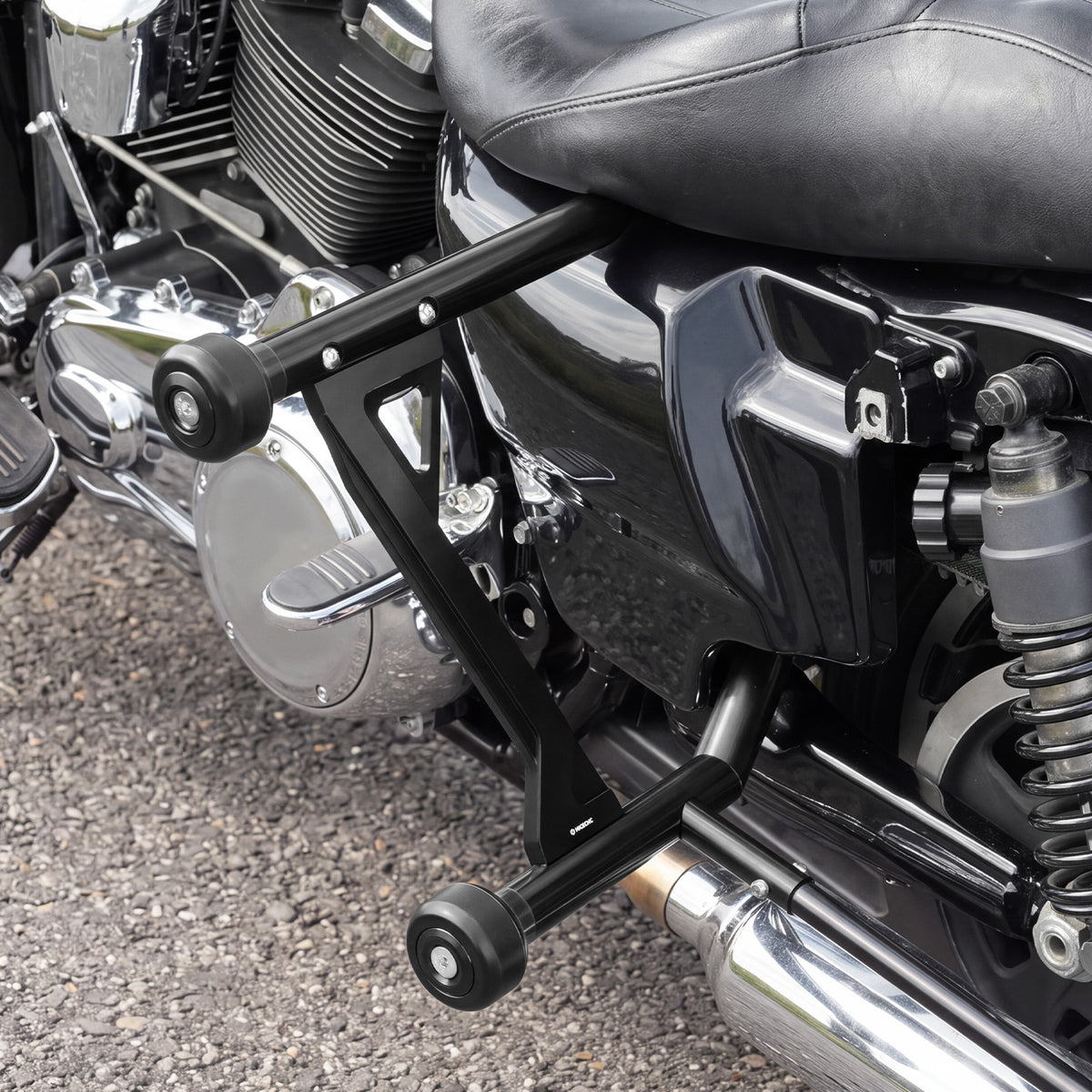 Hinterer Sturzbügel / Satteltaschenschutz für Harley Road King Electra Street Glide