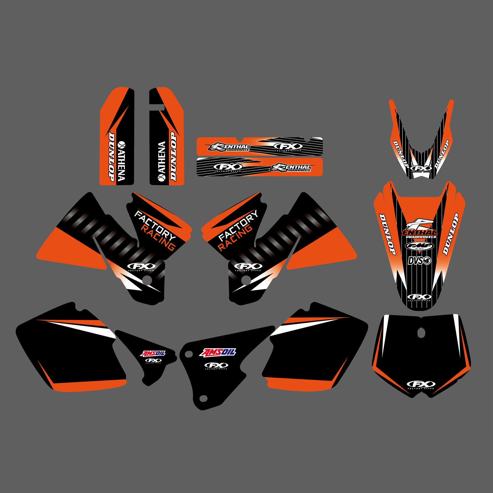 Motorrad-Team-Aufkleber mit voller Grafik für KTM SX 1998-2000