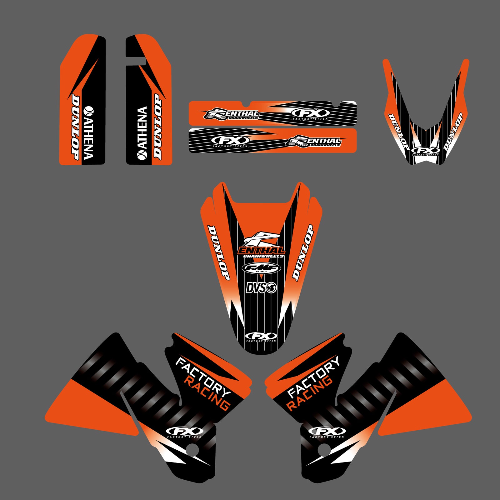Motorrad-Team-Aufkleber mit voller Grafik für KTM SX 1998-2000