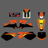 Motorrad Volle Grafik Hintergrund Aufkleber Aufkleber Kits für KTM SX 2001-2002