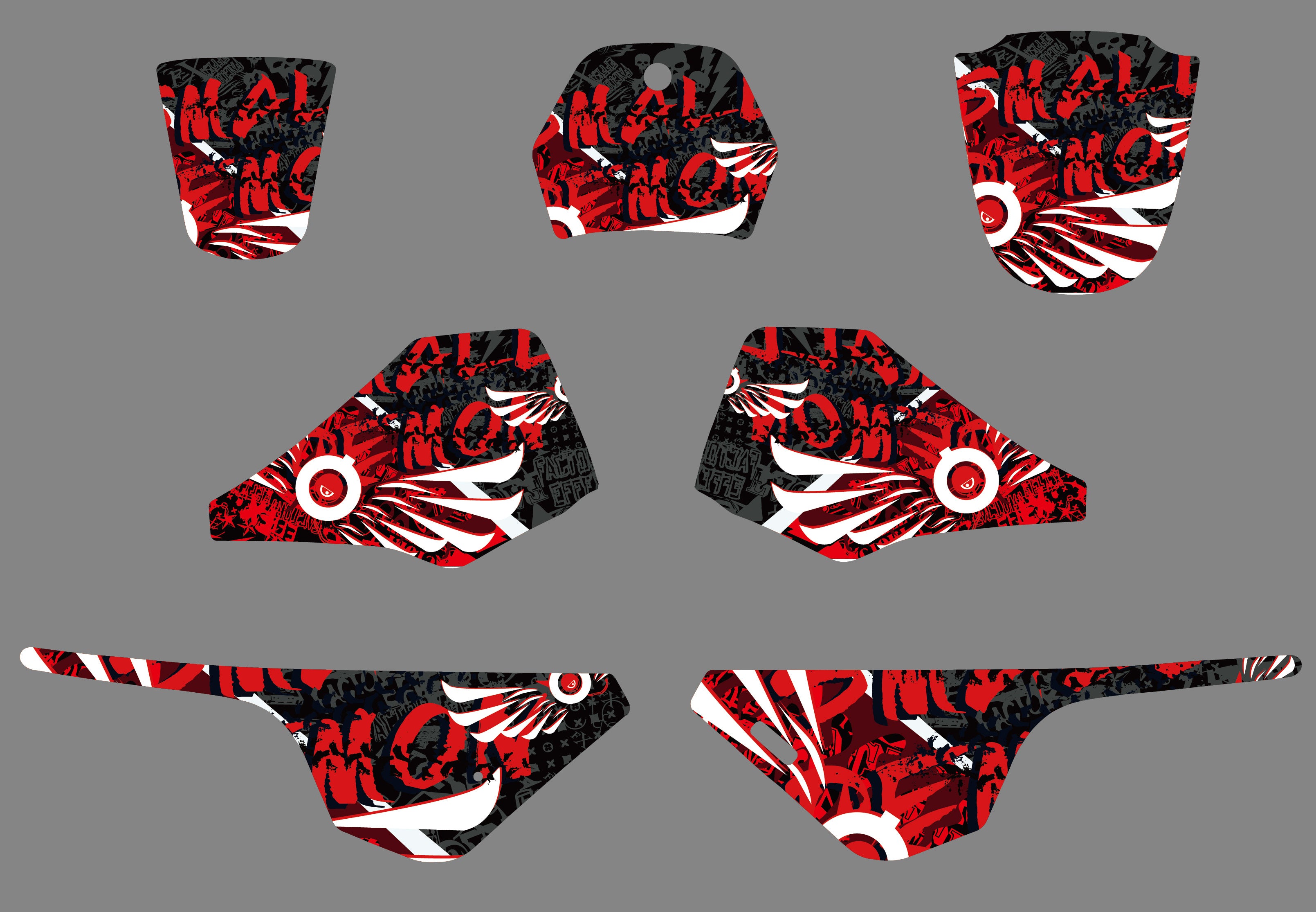 Motorrad Team Grafik Hintergrund Aufkleber Aufkleber Kit Für YAMAHA PW80 ALLE JAHRE