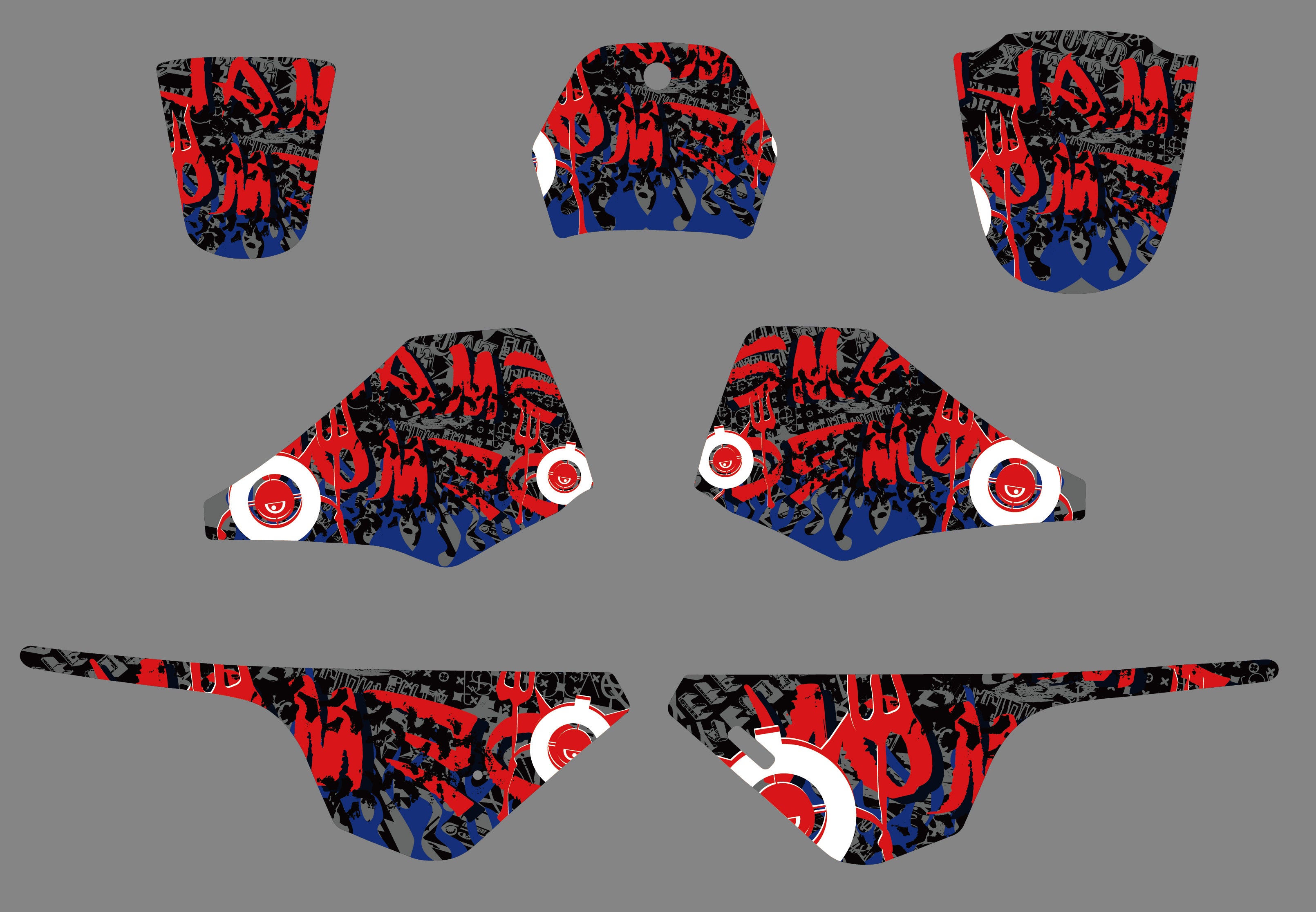 Motorrad Team Grafik Hintergrund Aufkleber Aufkleber Kit Für YAMAHA PW80 ALLE JAHRE