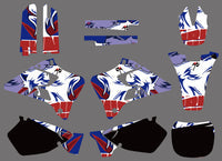 Motorrad-Team-Grafik-Hintergrund-Aufkleber-Set für YAMAHA YZ125/YZ250 1996-2001