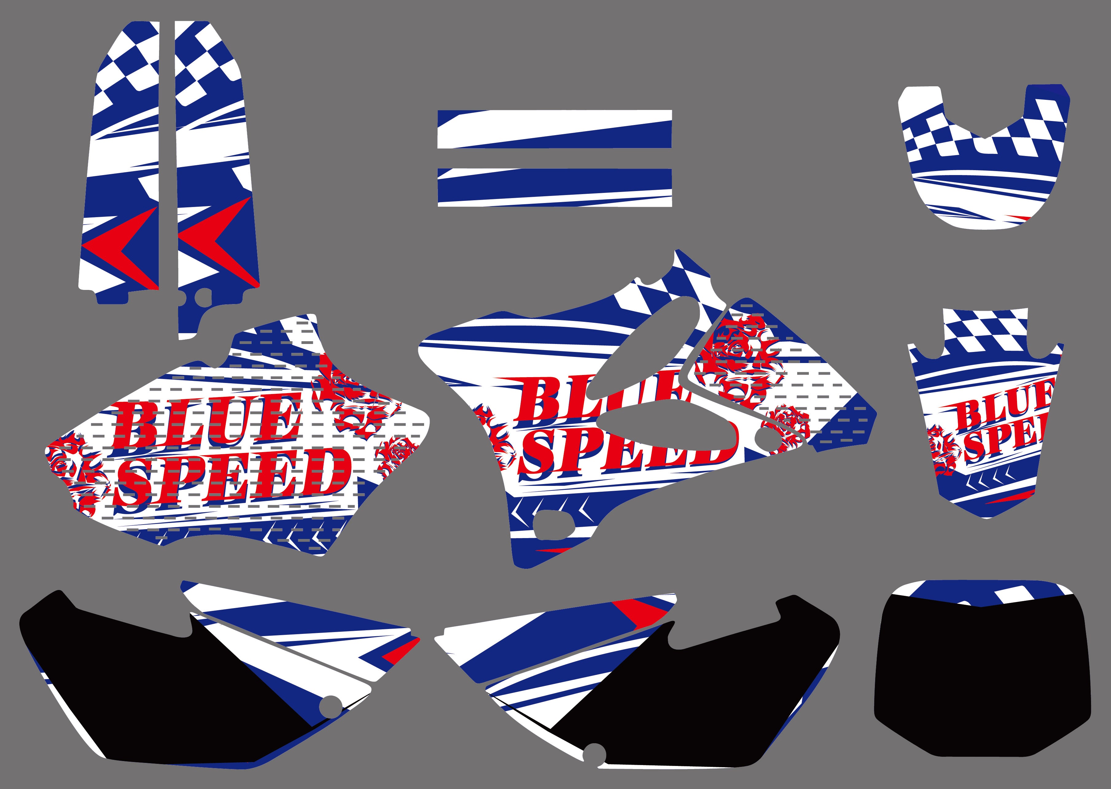 Motorrad-Team-Grafiken Hintergründe Abziehbilder Aufkleber für Yamaha YZ85 2002-2014