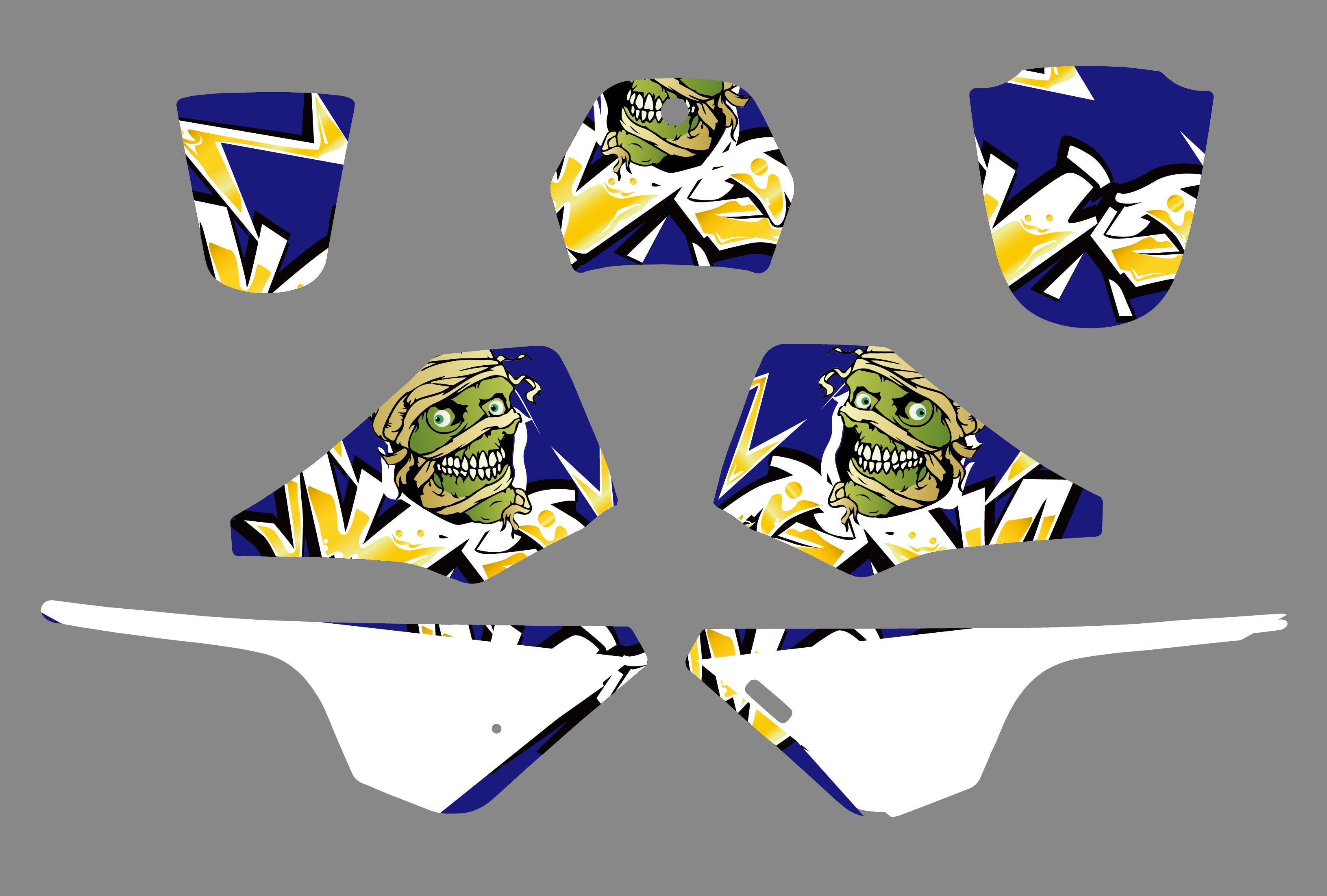 Komplettes Grafik-Hintergrund-Aufkleber-Set für YAMAHA PW80, alle Jahre