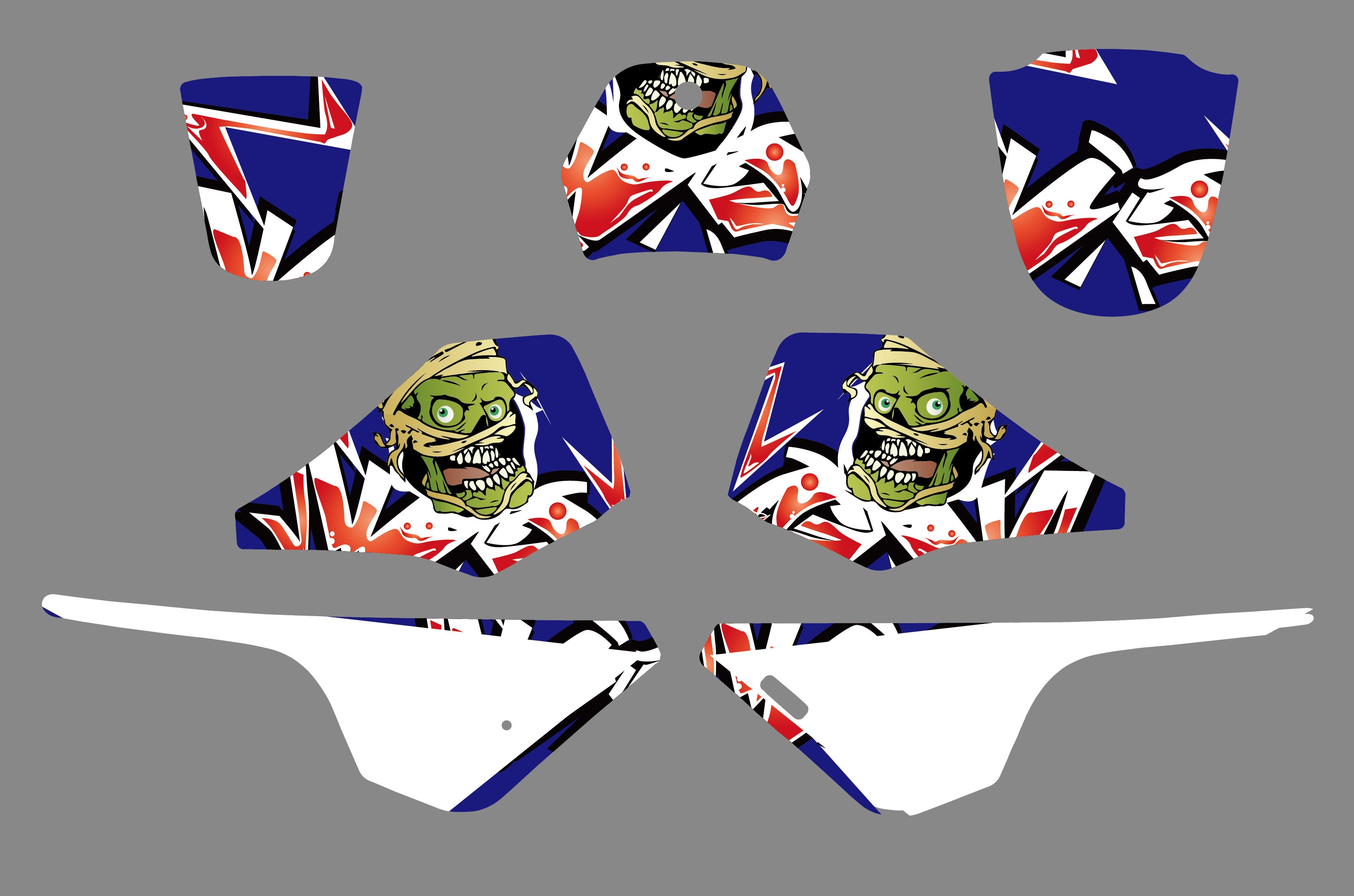 Komplettes Grafik-Hintergrund-Aufkleber-Set für YAMAHA PW80, alle Jahre