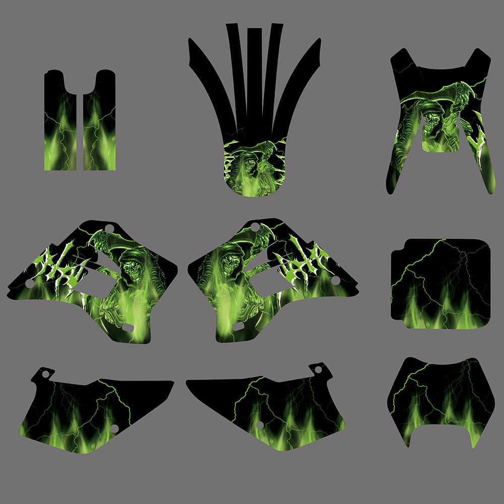 Vollständige Grafik-Hintergrund-Aufkleber für Kawasaki KDX200/KDX220 1995-2008