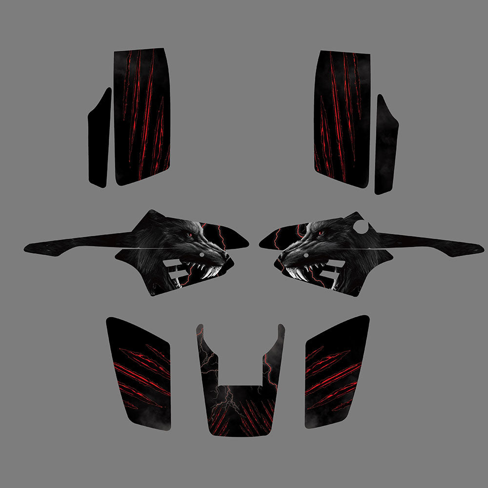 ATV Volle Aufkleber Aufkleber Grafik-Kits für Yamaha Warrior 350 1987-2004