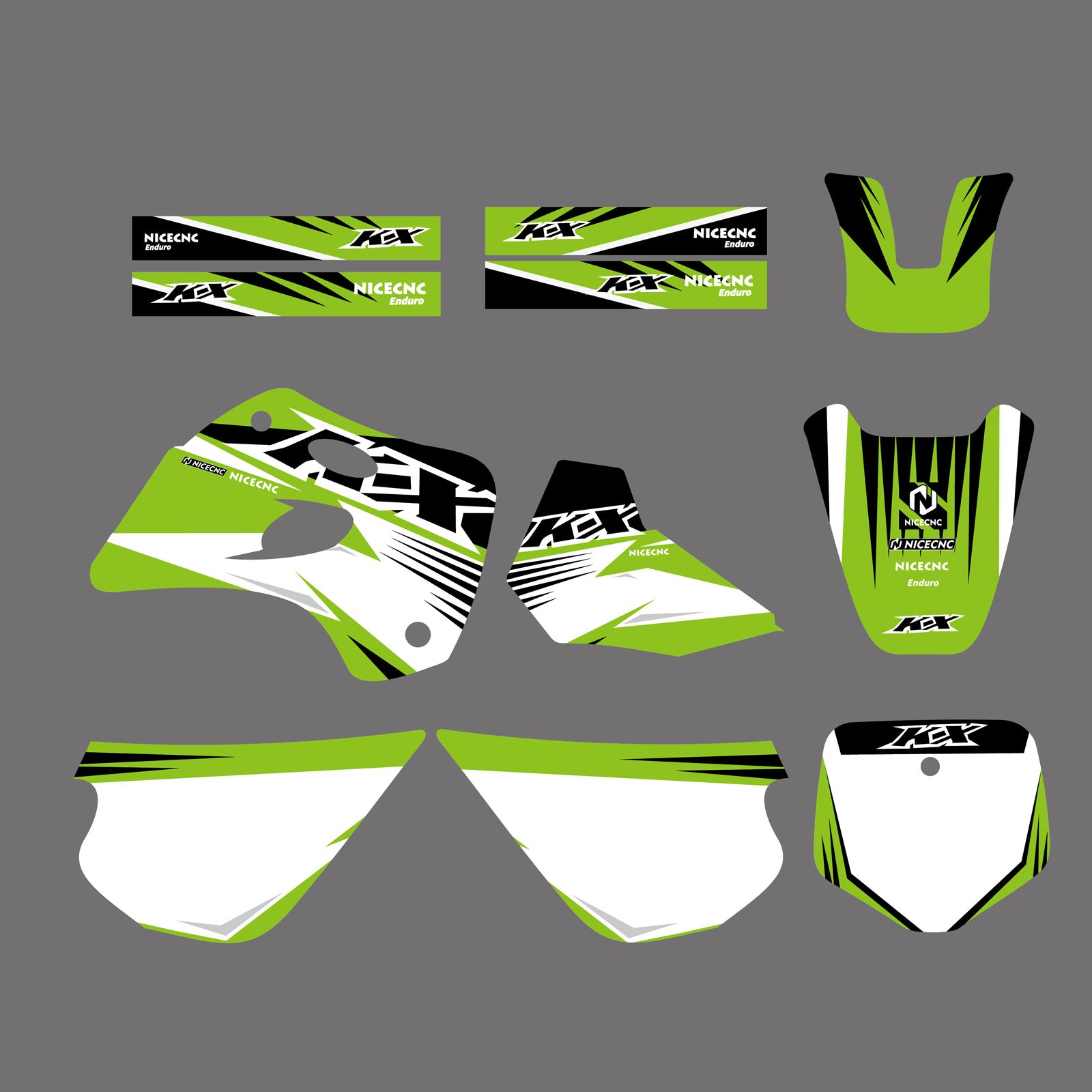 Vollständige Grafik-Hintergrund-Aufkleber für Kawasaki KX80 1994-1997