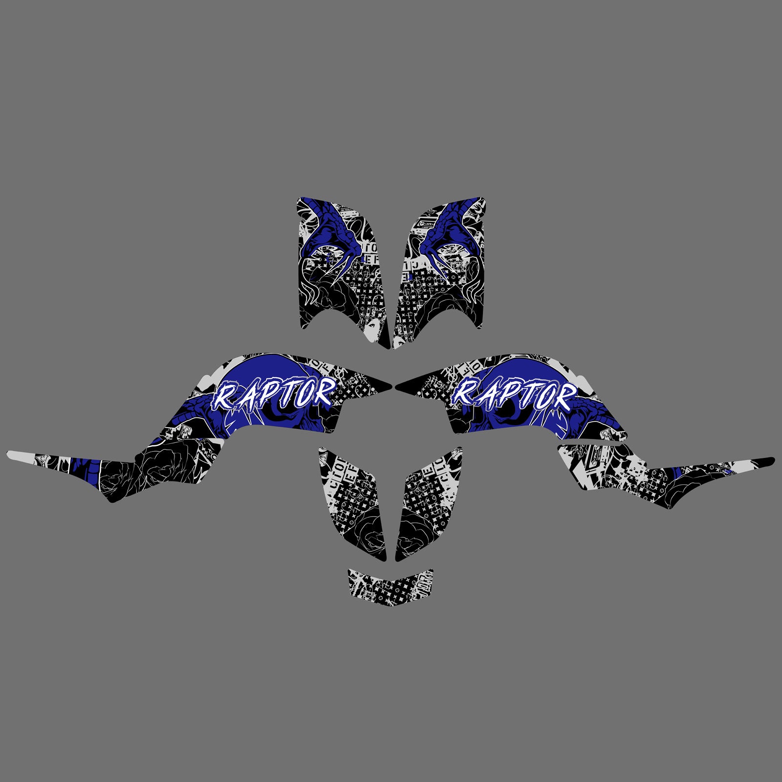 ATV-Grafik-Aufkleber-Set für Yamaha Raptor 660 2001-2005