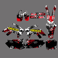 Team Graphics Aufkleber Aufkleber Kit für Honda CRF250R 2010-2012 CRF450R 2009-2012