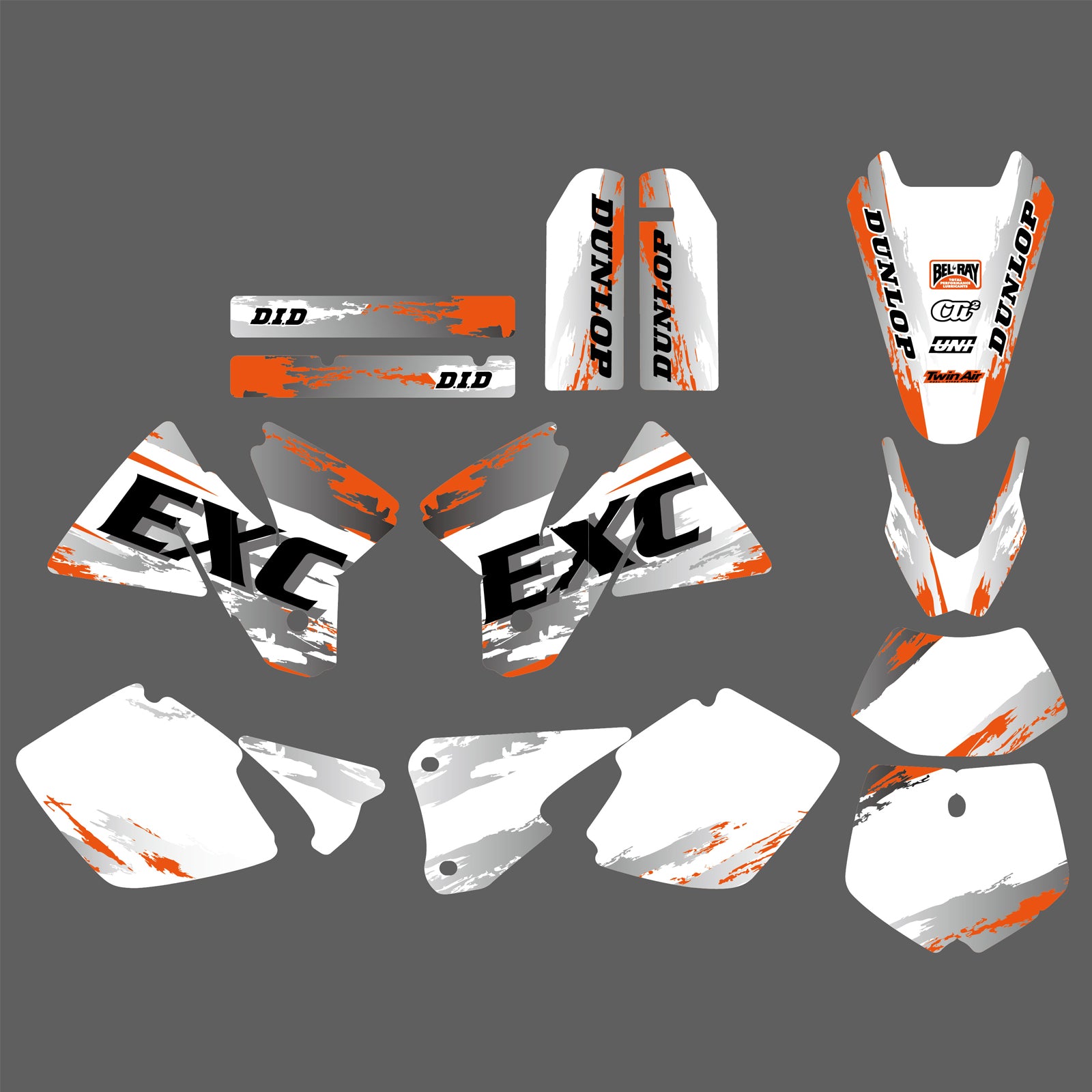 Motorrad Grafiken Hintergrund Decals Schutz Aufkleber Für KTM 125-520 EXC 1998-2000