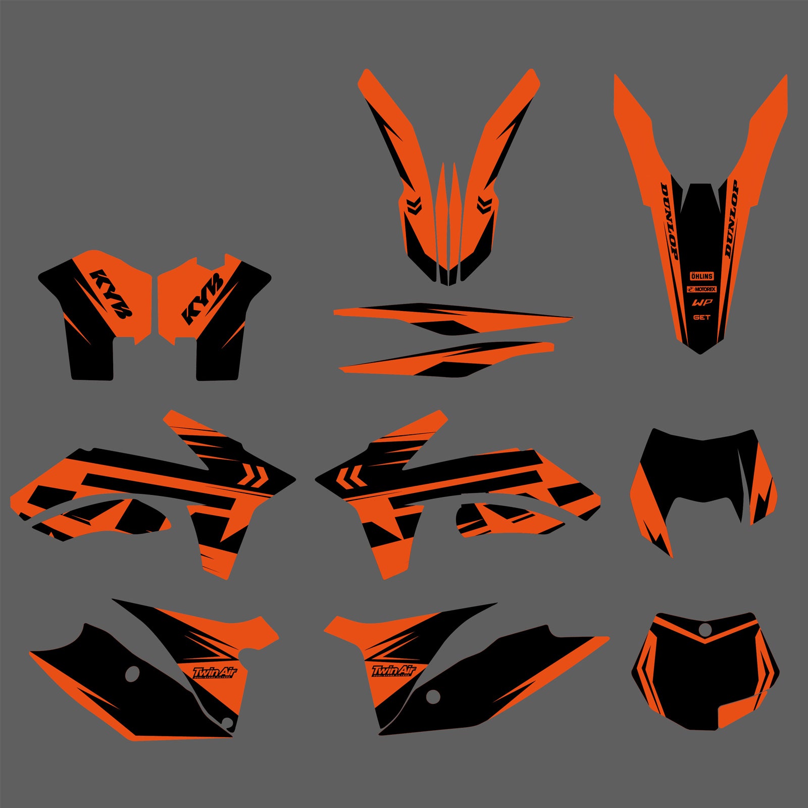 Motorrad Grafiken Hintergrund Aufkleber Aufkleber Für KTM 125-525 SX 2011-2012