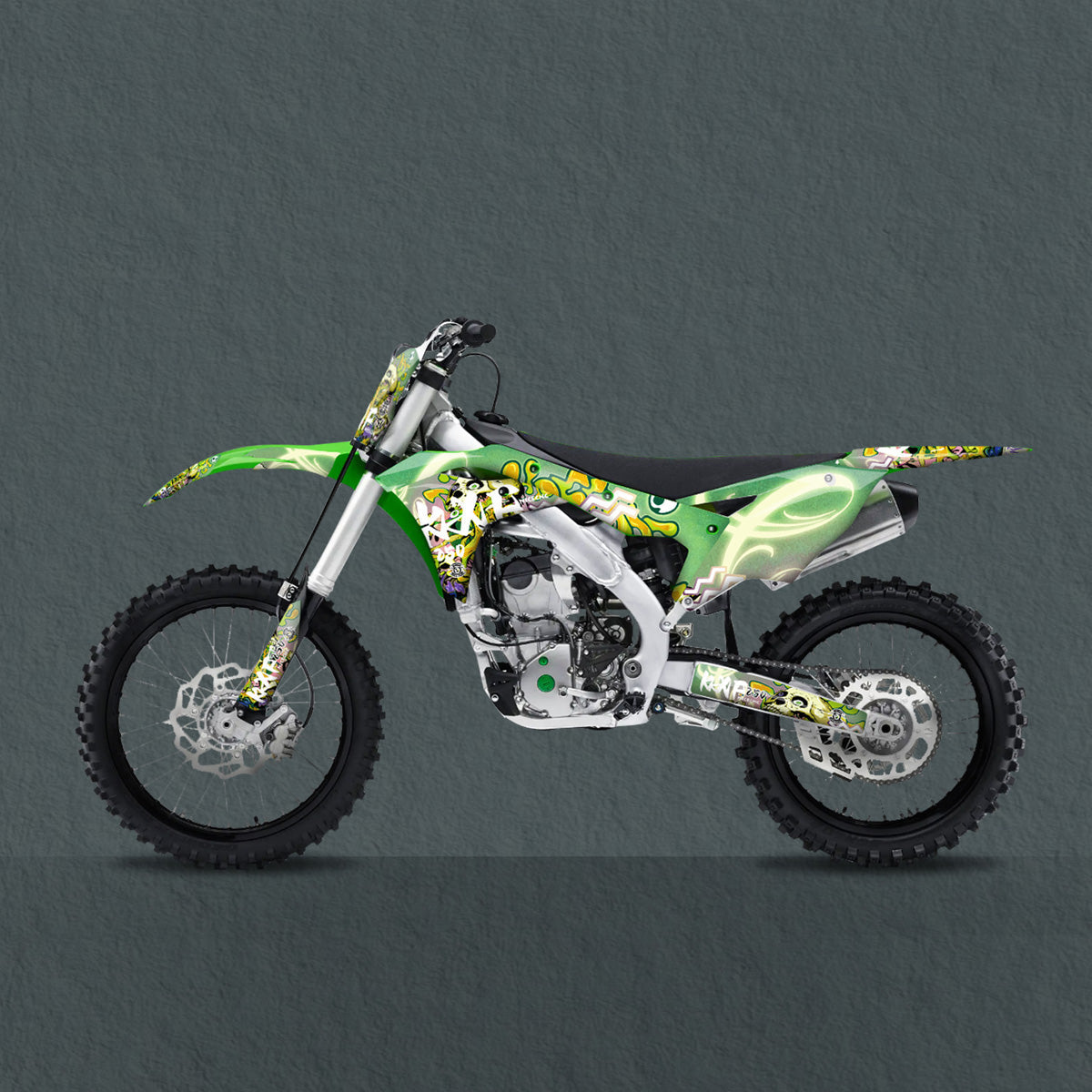 Grafik-Kit Kotflügel Aufkleber Gabel Aufkleber für Kawasaki KX250F KX 250F 2017-2020