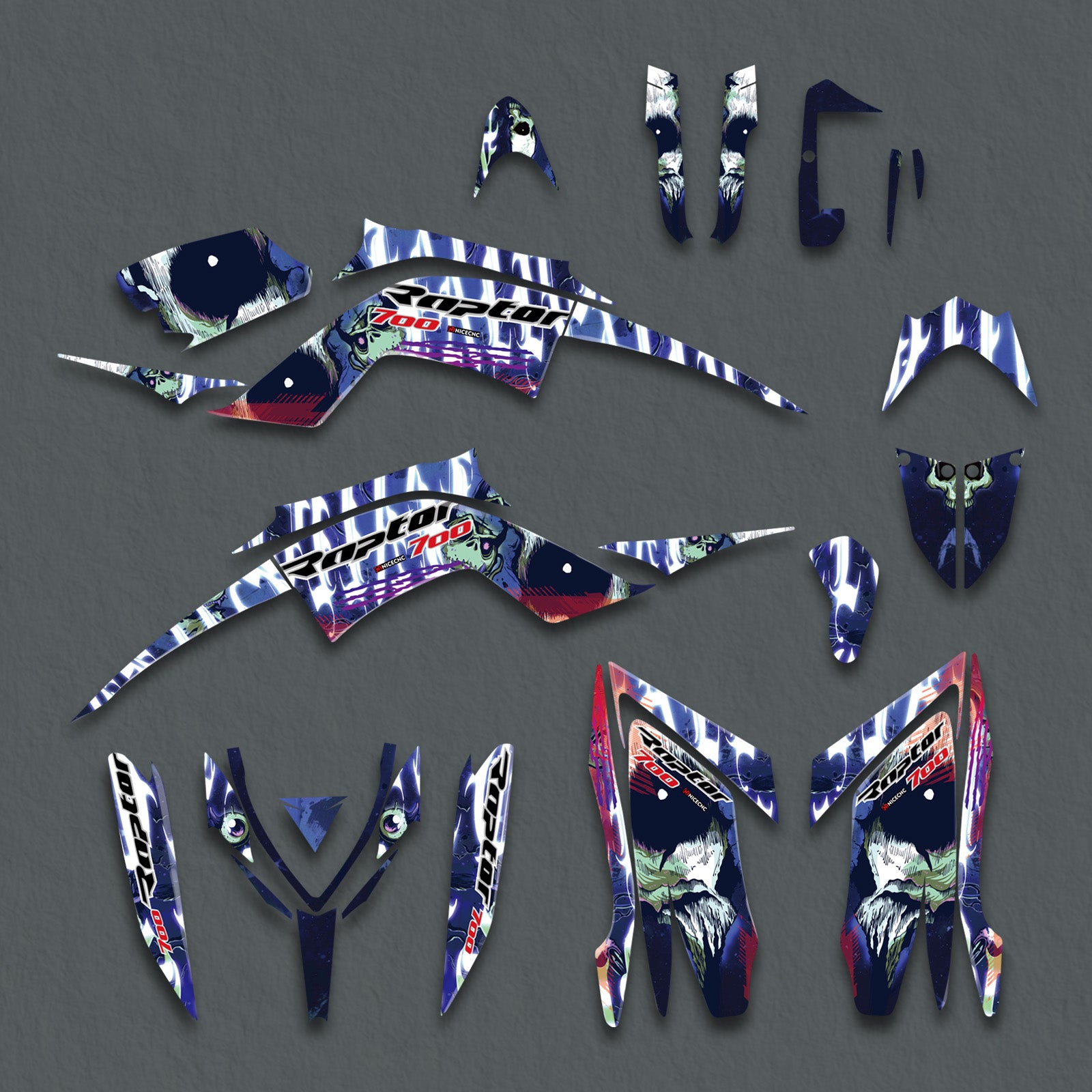 ATV Volle Grafik Aufkleber Kit Für Yamaha RAPTOR 700 2013-2023