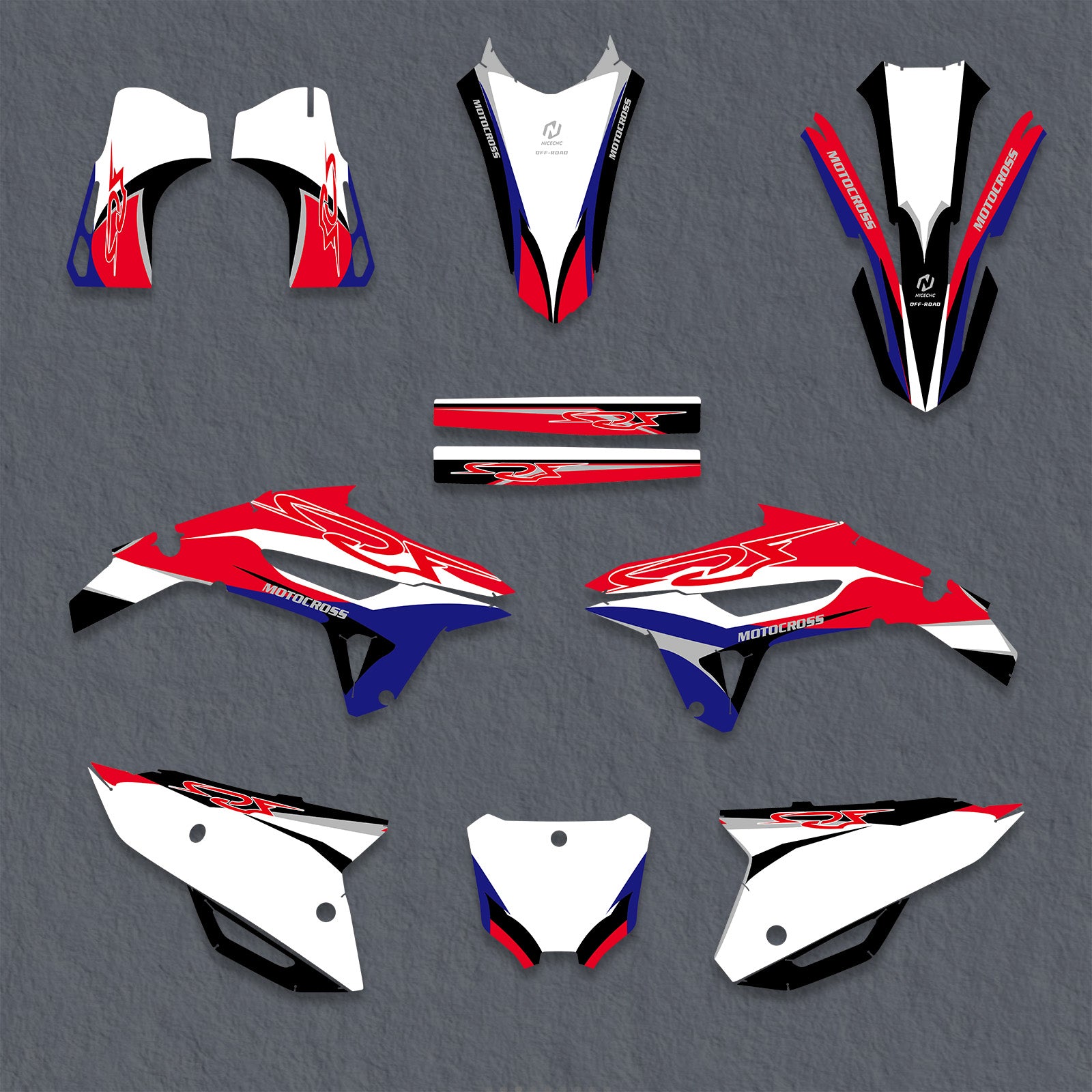 Komplettes Grafik-Aufkleber-Set für HONDA CRF450 2021-2024