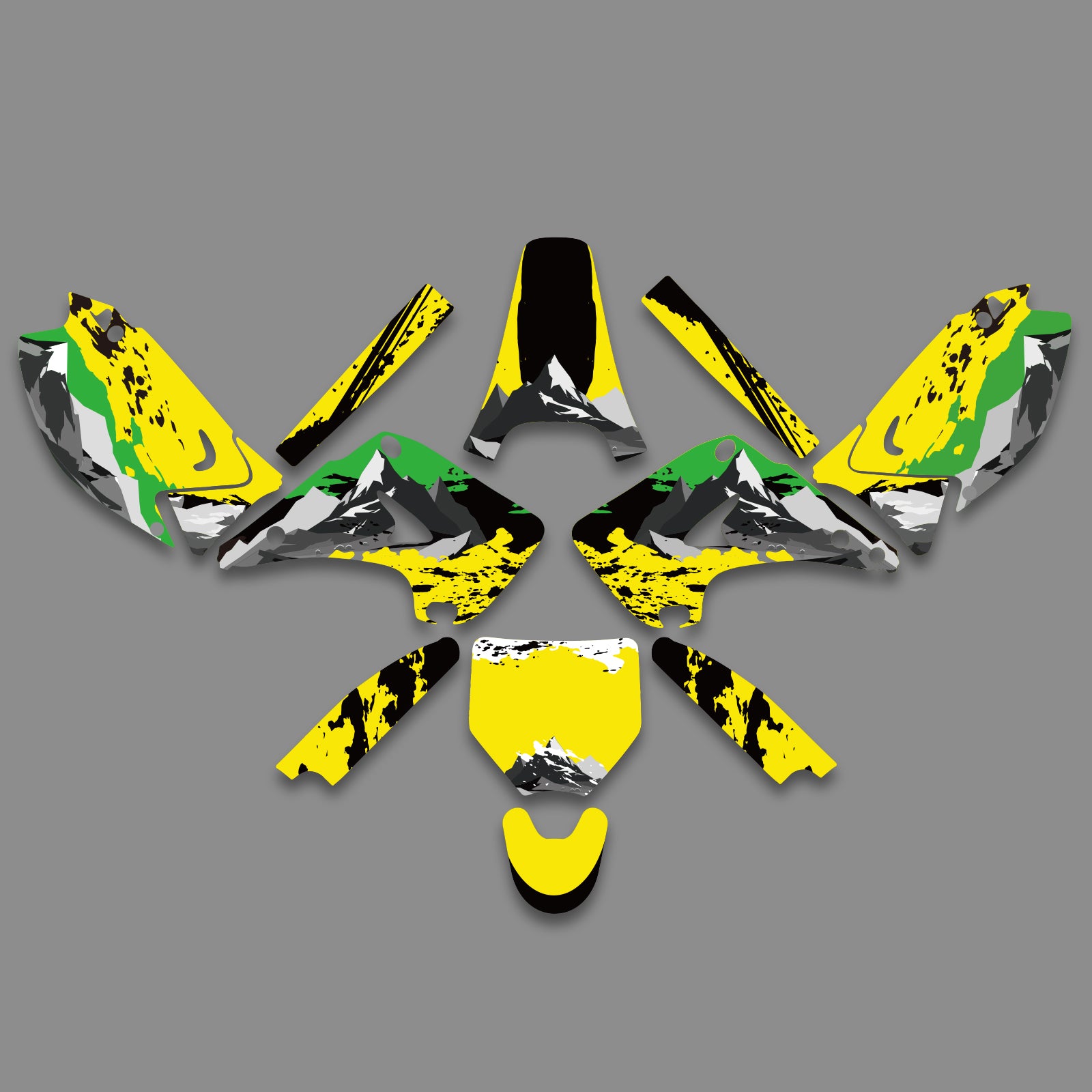 Komplettes Grafik-Aufkleber-Set für KAWASAKI KX125 KX250 2003–2012