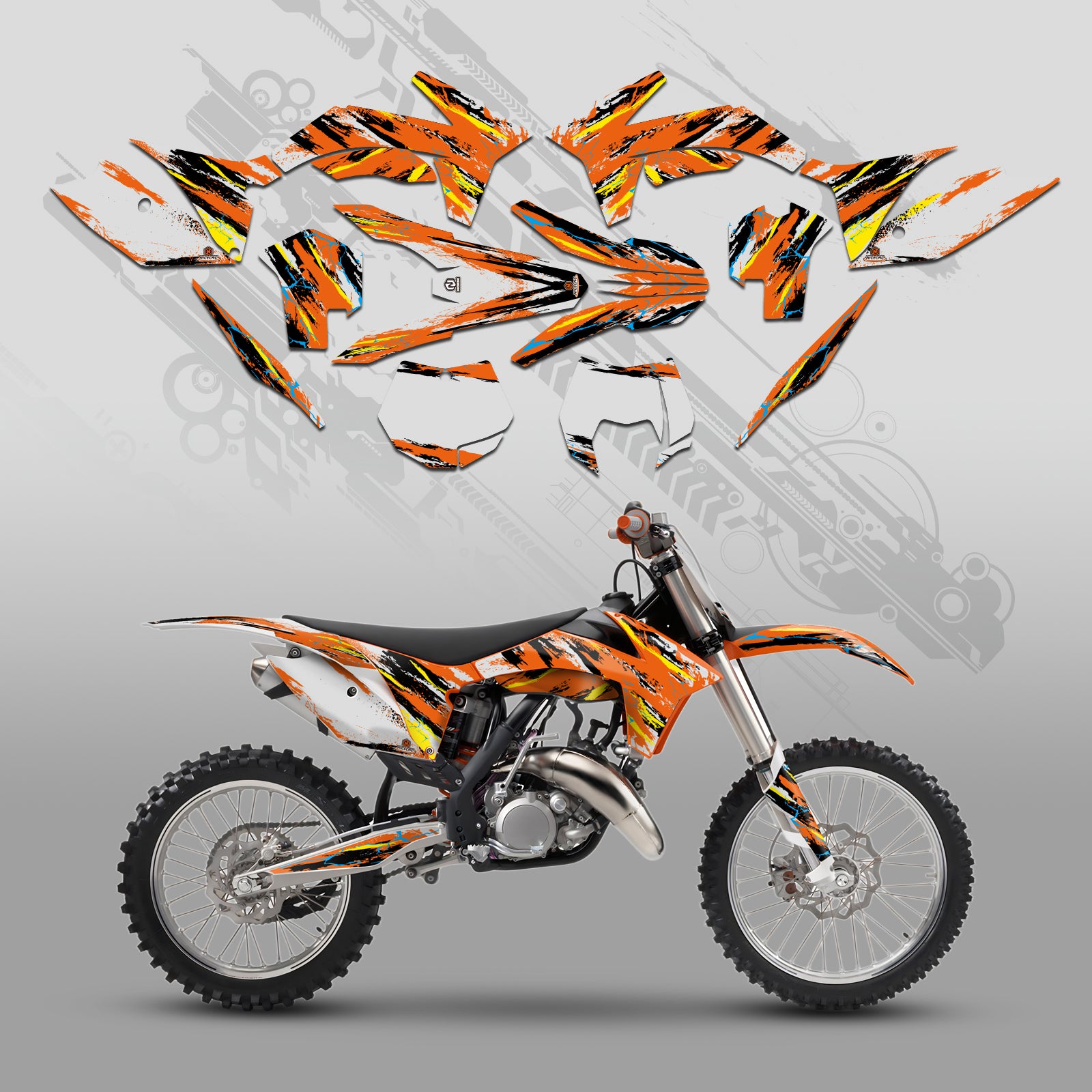 Motorrad Volle Grafiken Decals Aufkleber Set Für KTM SX 2011-2012 XCW 2013