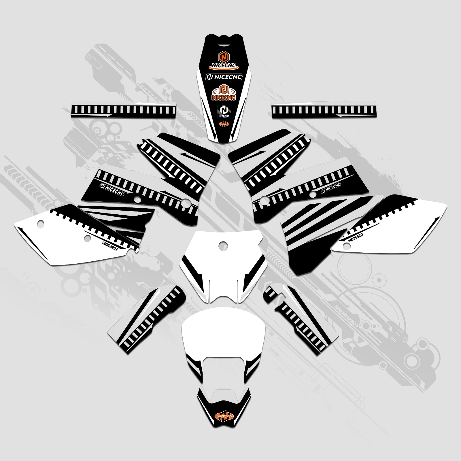 Komplettes Grafik-Aufkleber-Set für KTM SX 2005-2006