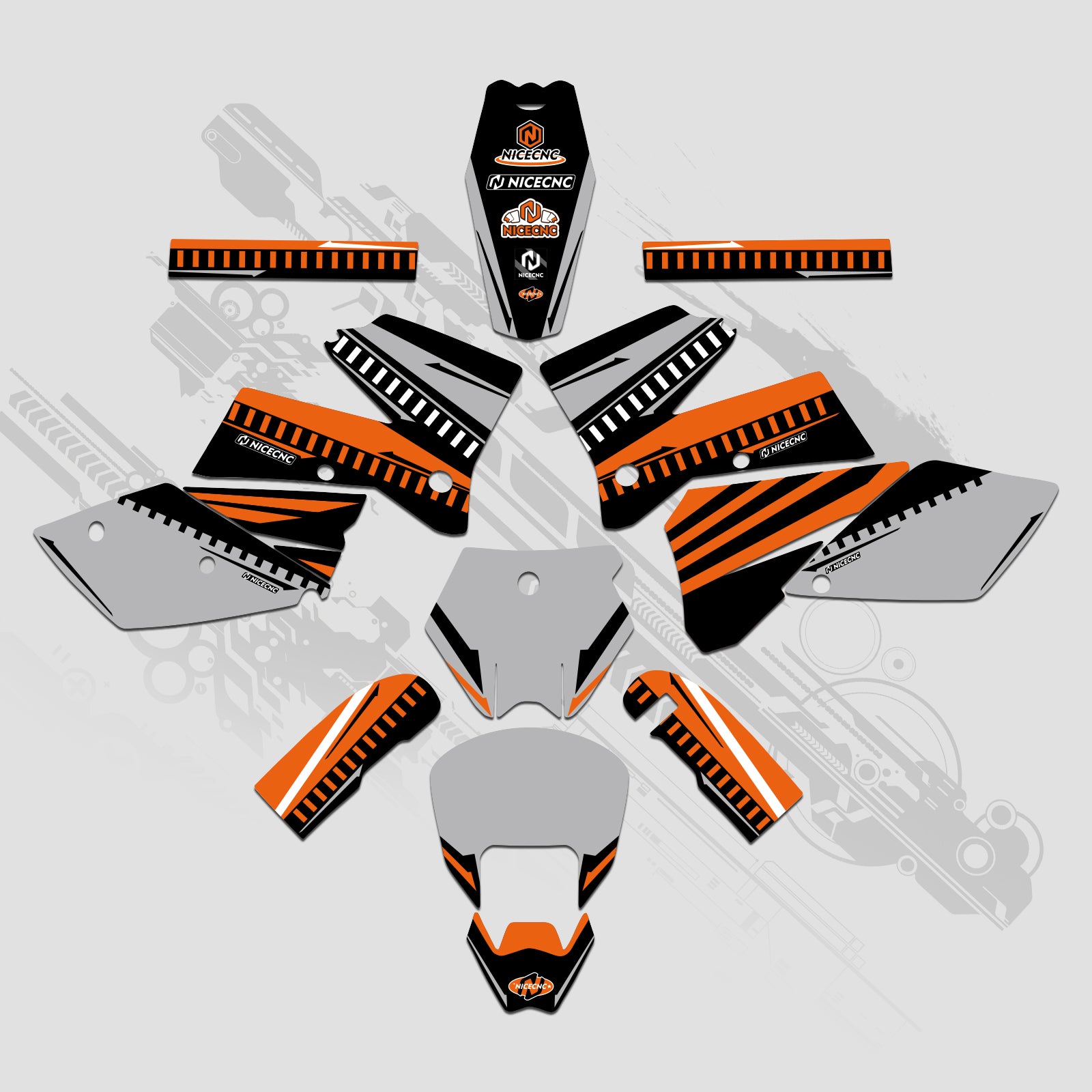 Komplettes Grafik-Aufkleber-Set für KTM SX 2005-2006