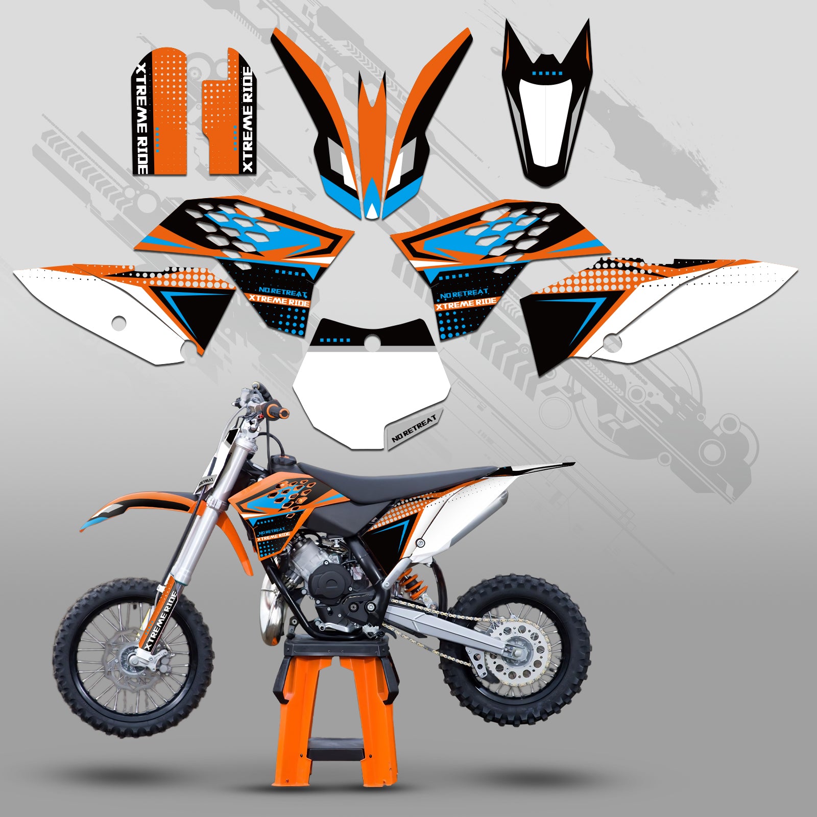 Motorrad Volle Grafiken Aufkleber Aufkleber Set Für KTM SX65 2009-2015