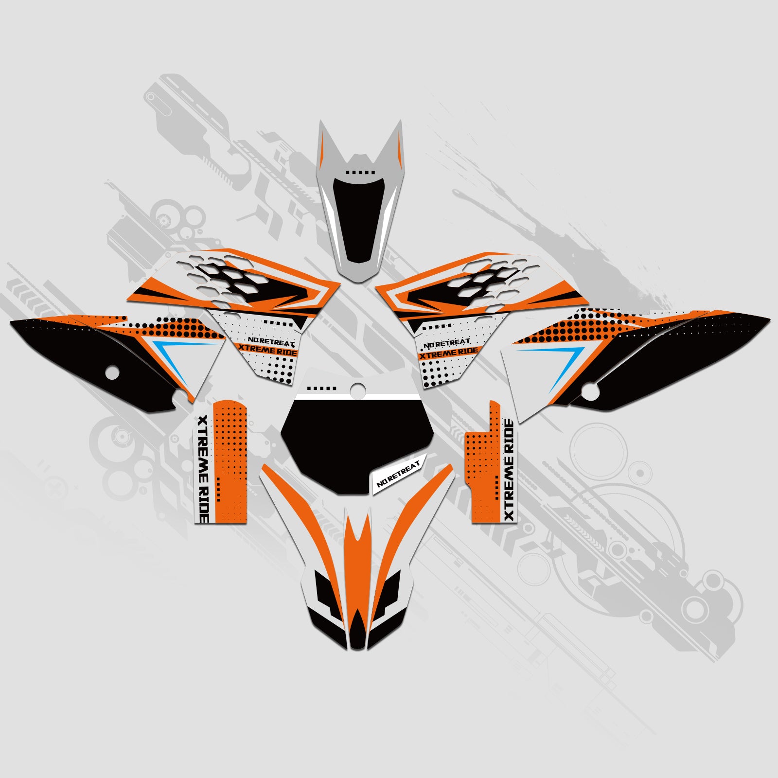 Komplettes Grafik-Aufkleber-Set für KTM SX65 2009–2015