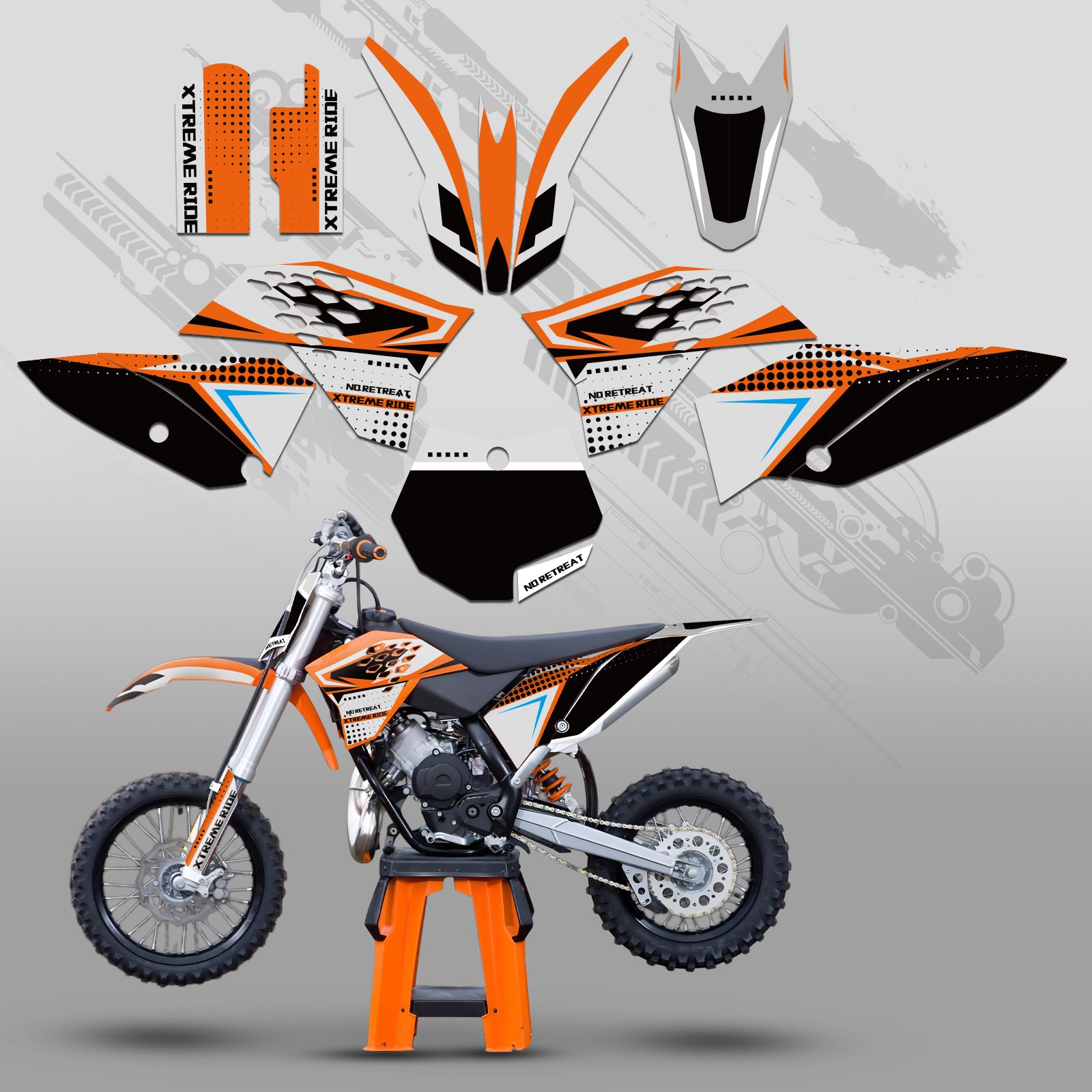 Komplettes Grafik-Aufkleber-Set für KTM SX65 2009–2015