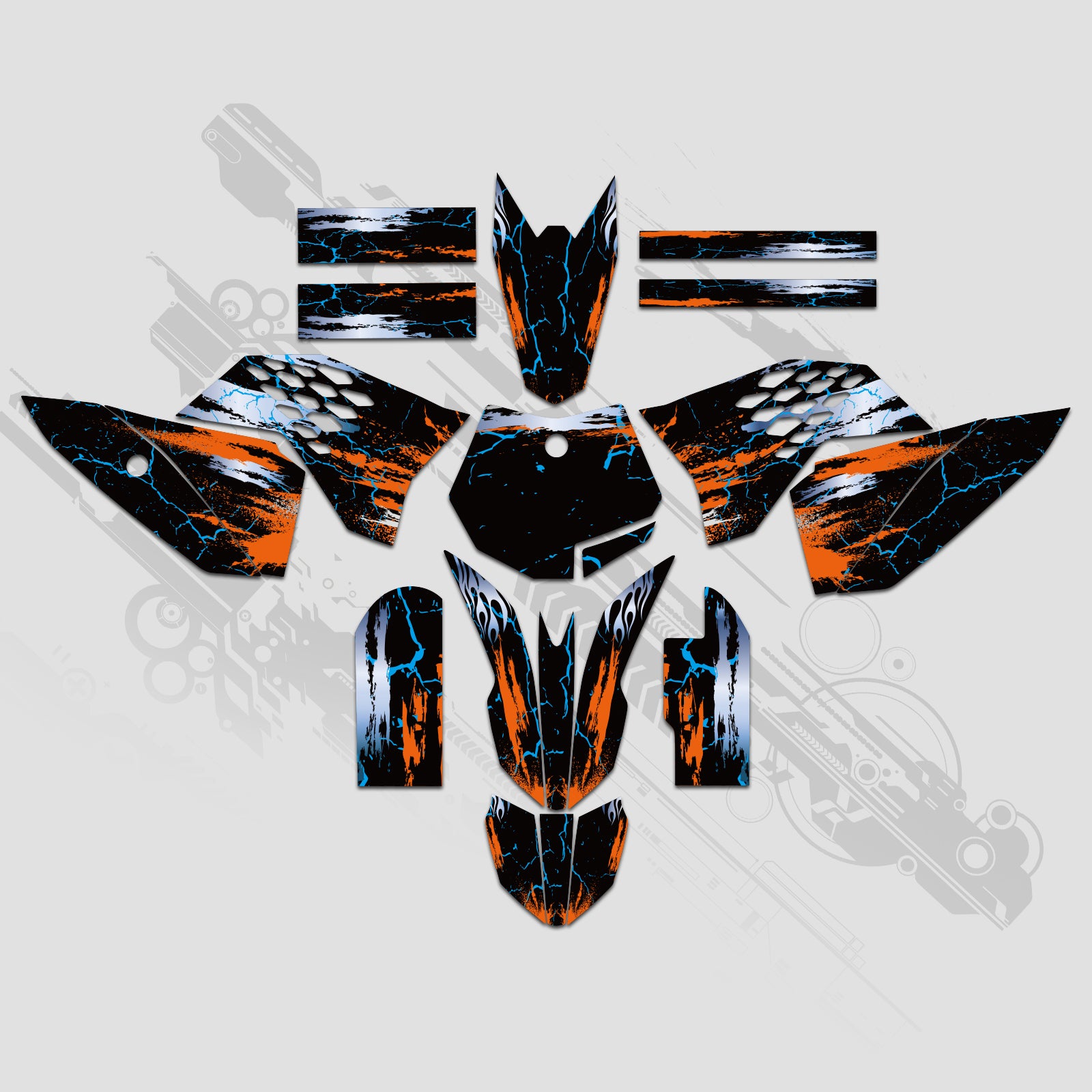 Komplettes Grafik-Aufkleber-Set für KTM SX50 2009–2015
