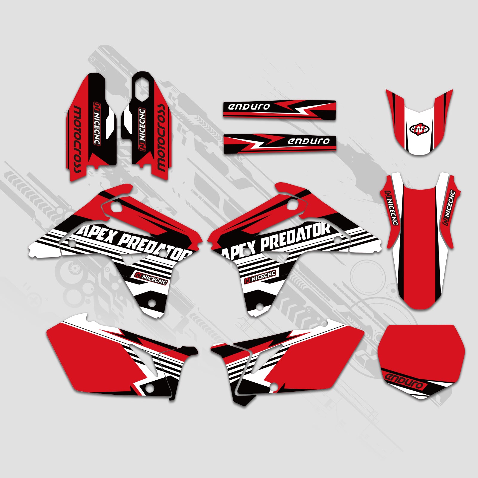 Motorrad Volle Grafiken Aufkleber Set Für SUZUKI RMZ450 2007