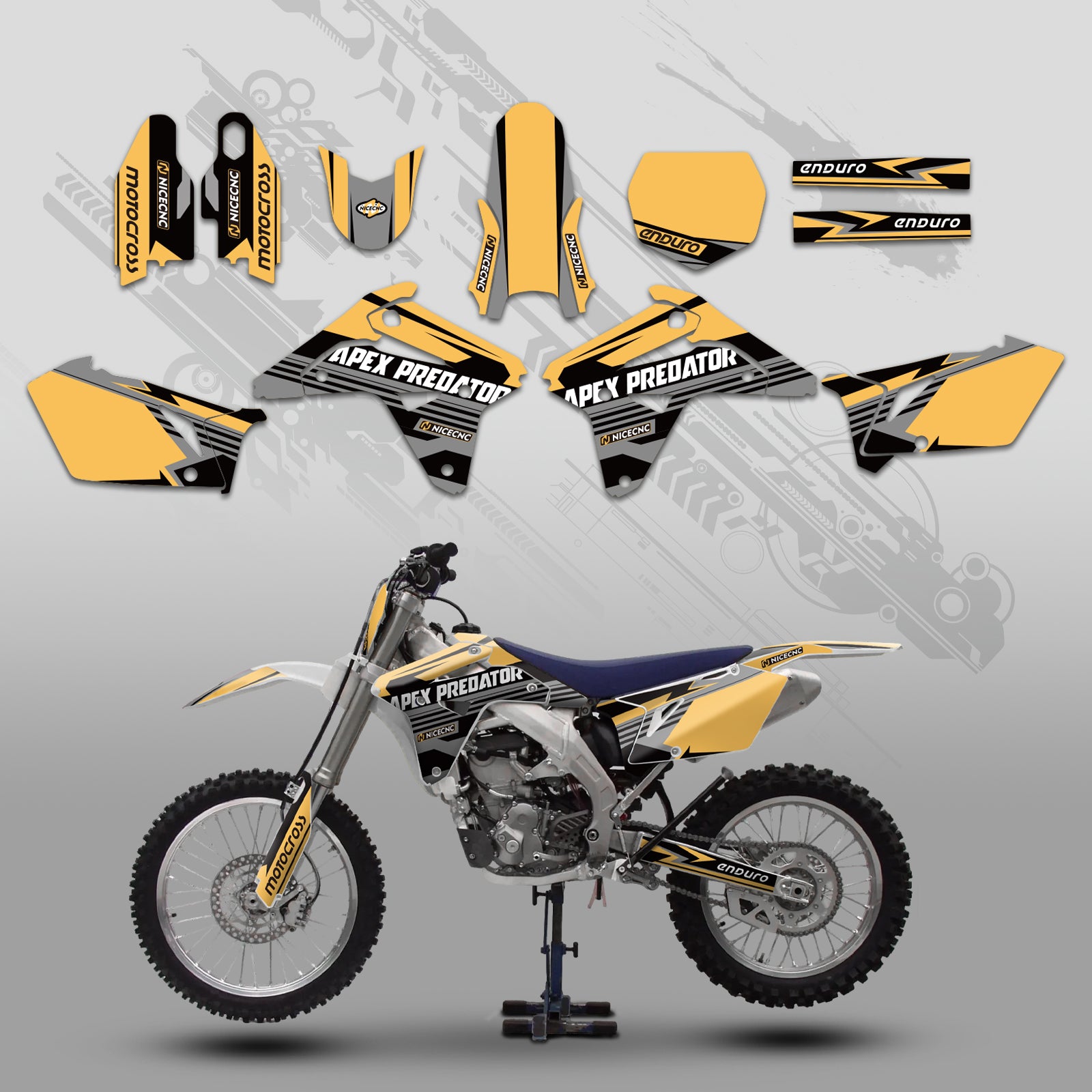 Motorrad Volle Grafiken Aufkleber Set Für SUZUKI RMZ450 2007