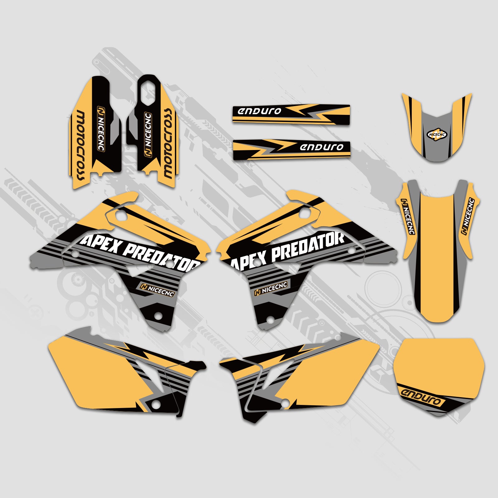Motorrad Volle Grafiken Aufkleber Set Für SUZUKI RMZ450 2007