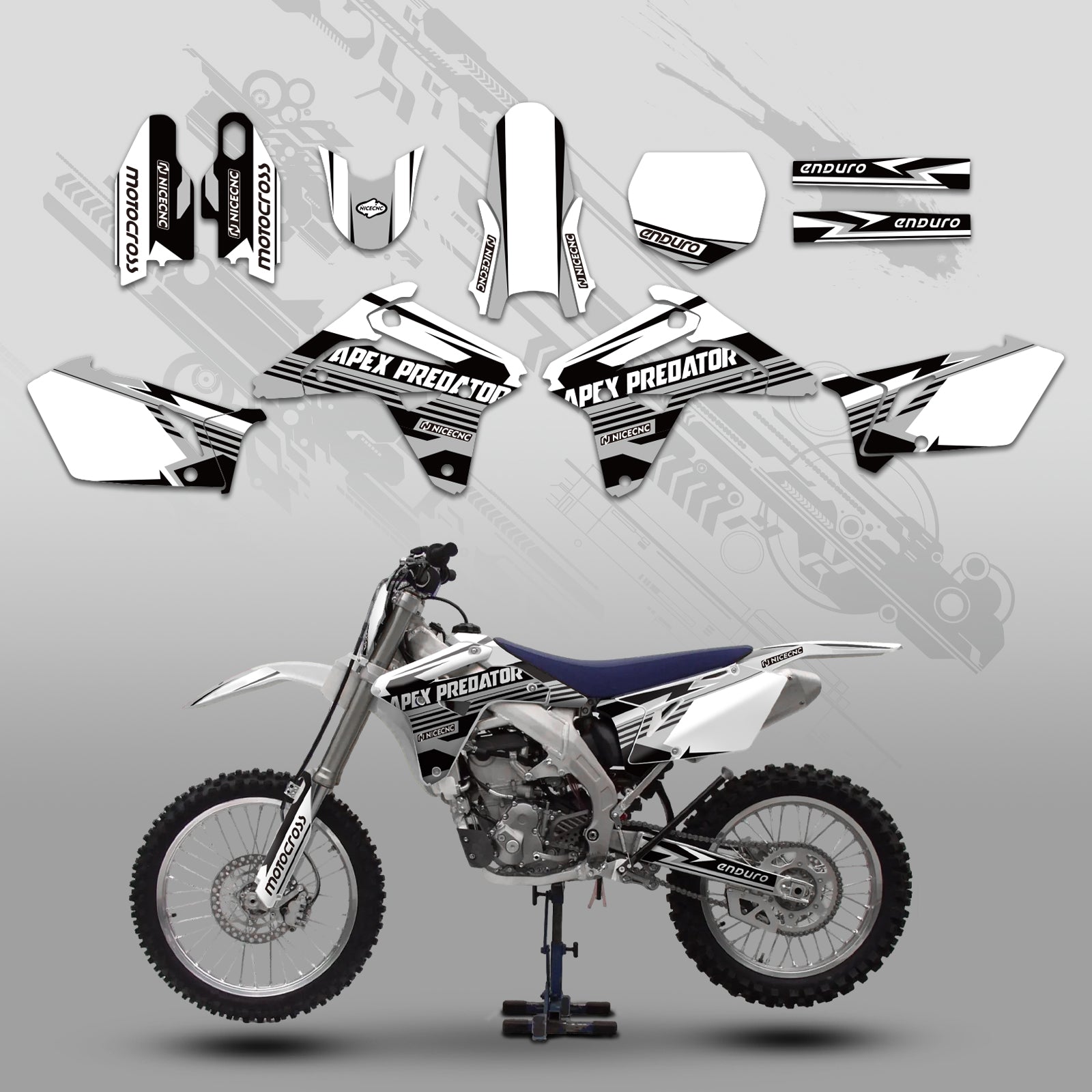 Komplettes Grafik-Aufkleber-Set für SUZUKI RMZ450 2007