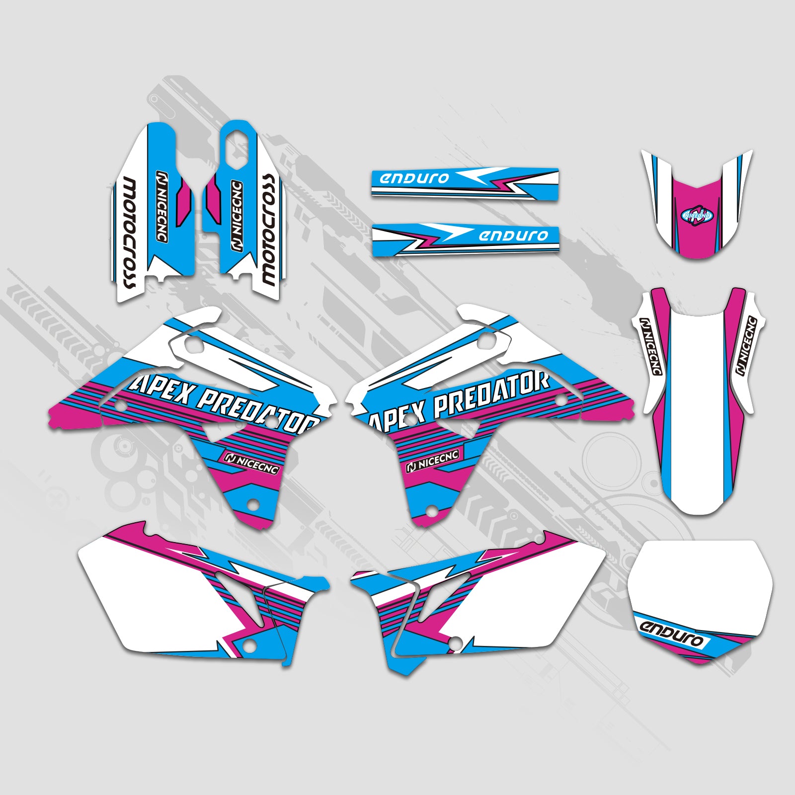Komplettes Grafik-Aufkleber-Set für SUZUKI RMZ450 2007