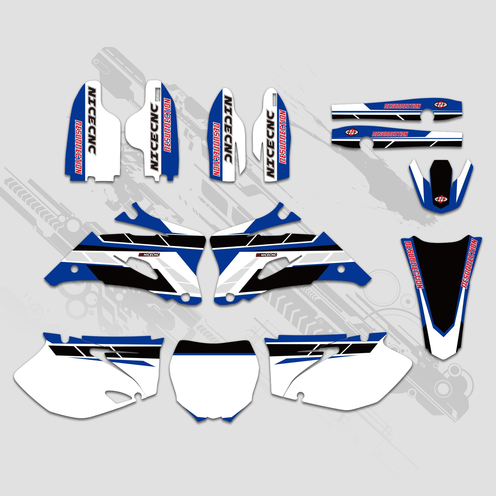 Motorrad Volle Grafiken Aufkleber Aufkleber Set Für YAMAHA YZ250F / YZ450F 2006-2009