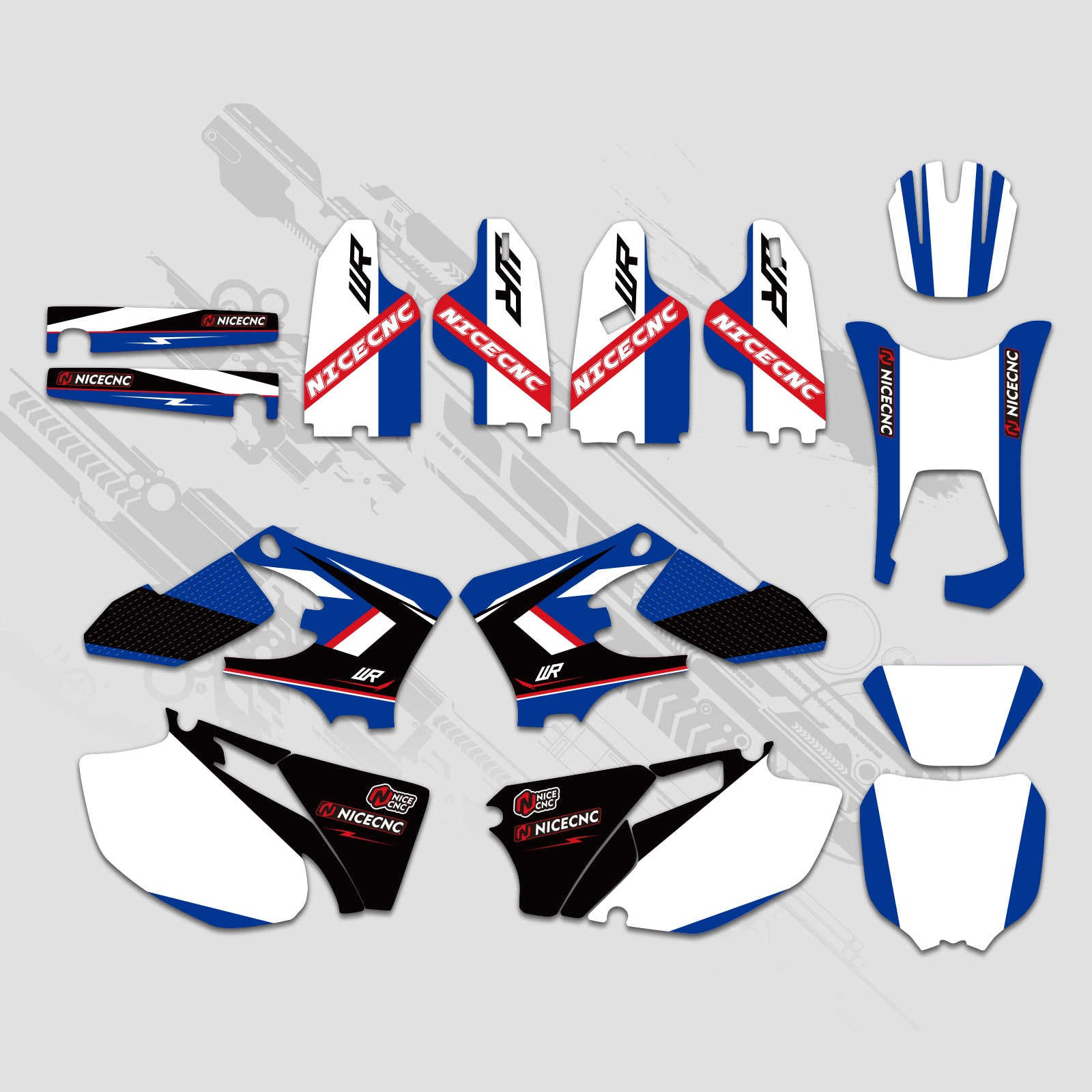Motorrad Volle Grafiken Decals Aufkleber Kit Für YAMAHA WR250F WR450F 2005-2006