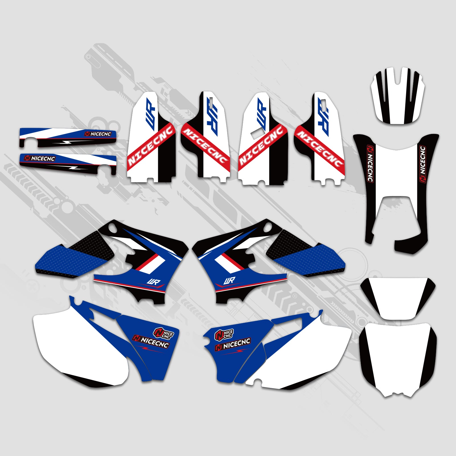 Motorrad Volle Grafiken Decals Aufkleber Kit Für YAMAHA WR250F WR450F 2005-2006