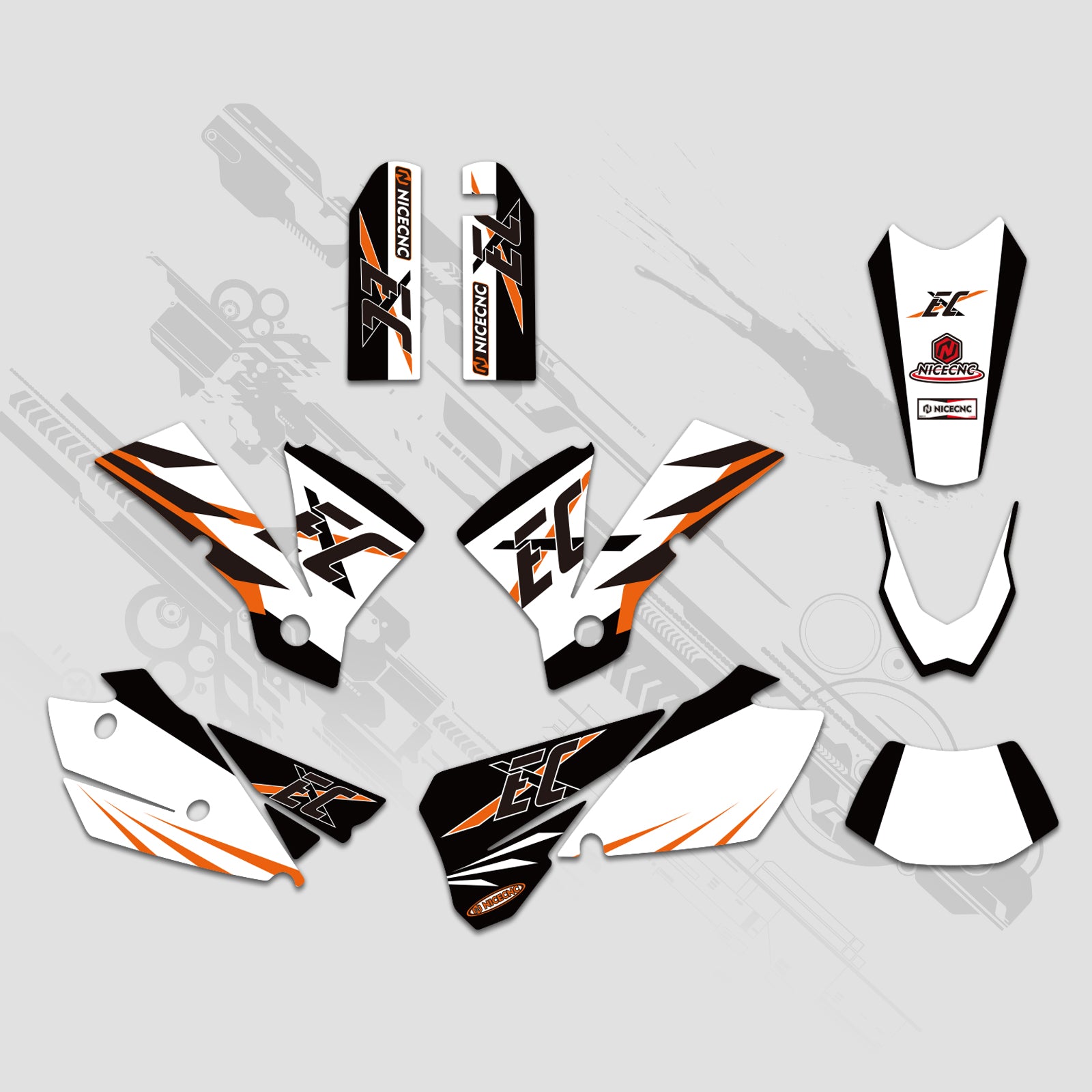 Motorrad Volle Grafiken Decals Aufkleber Kit Für KTM EXC 2001-2002