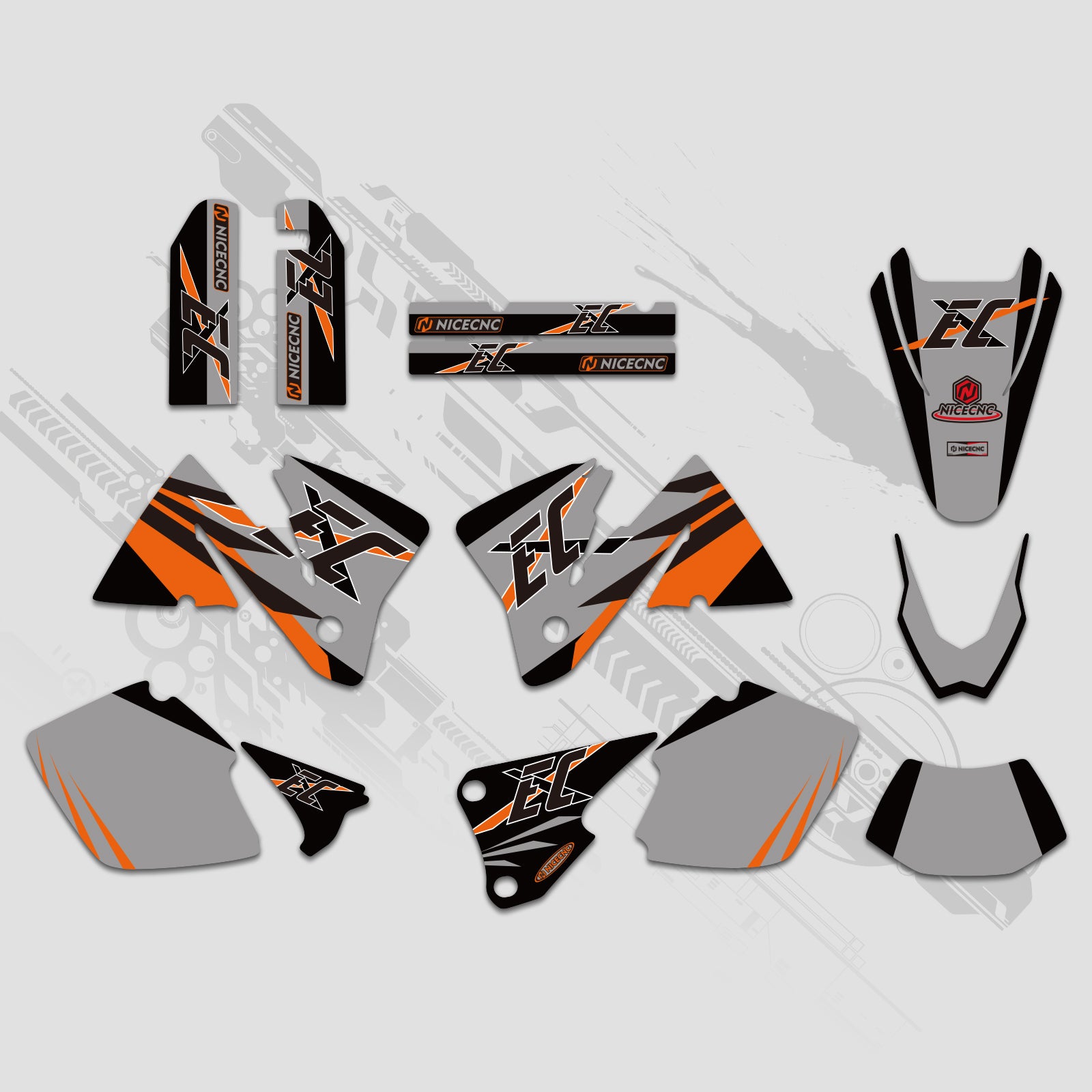 Motorrad Volle Grafiken Decals Aufkleber Kit Für KTM EXC 2001-2002