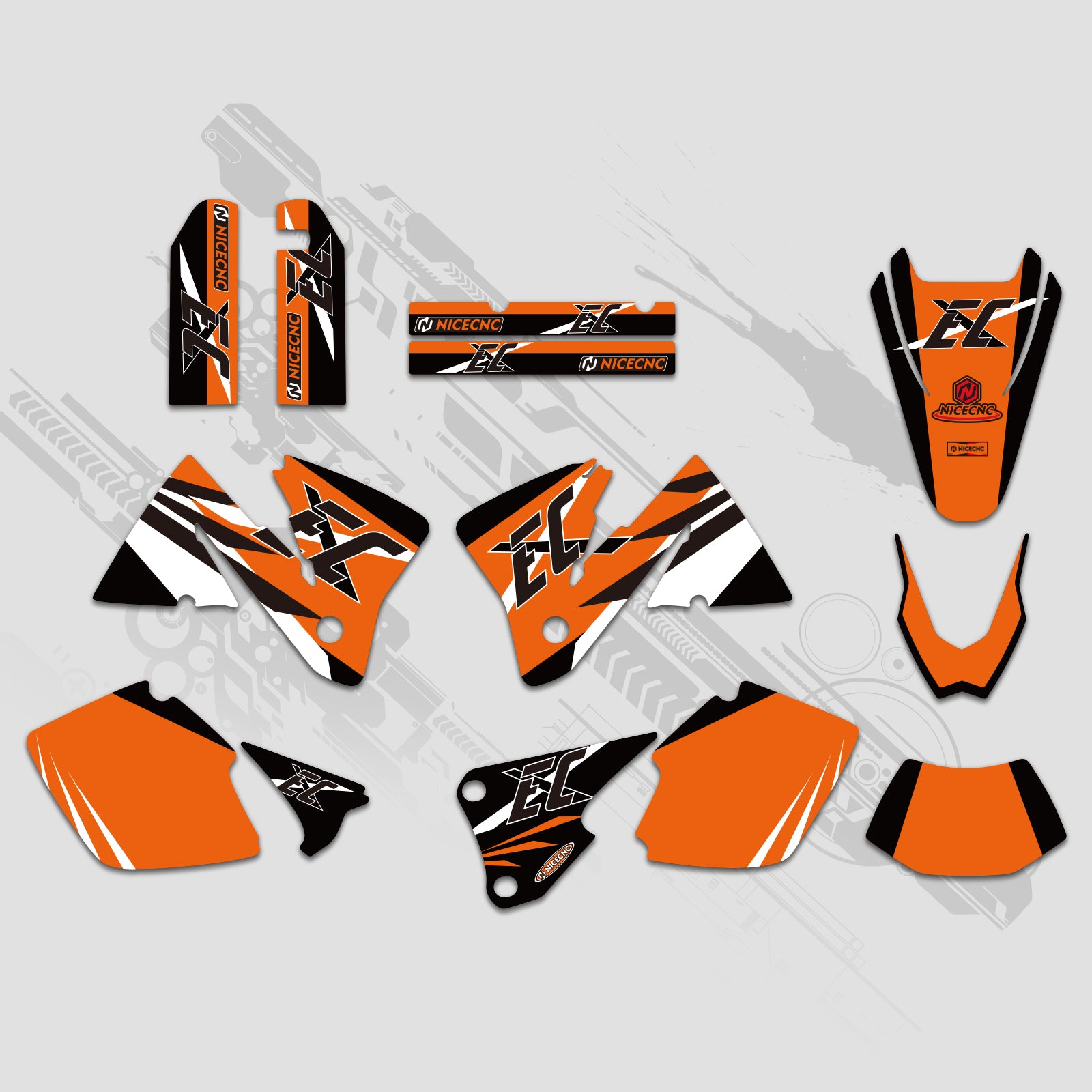 Motorrad Volle Grafiken Decals Aufkleber Kit Für KTM EXC 2001-2002