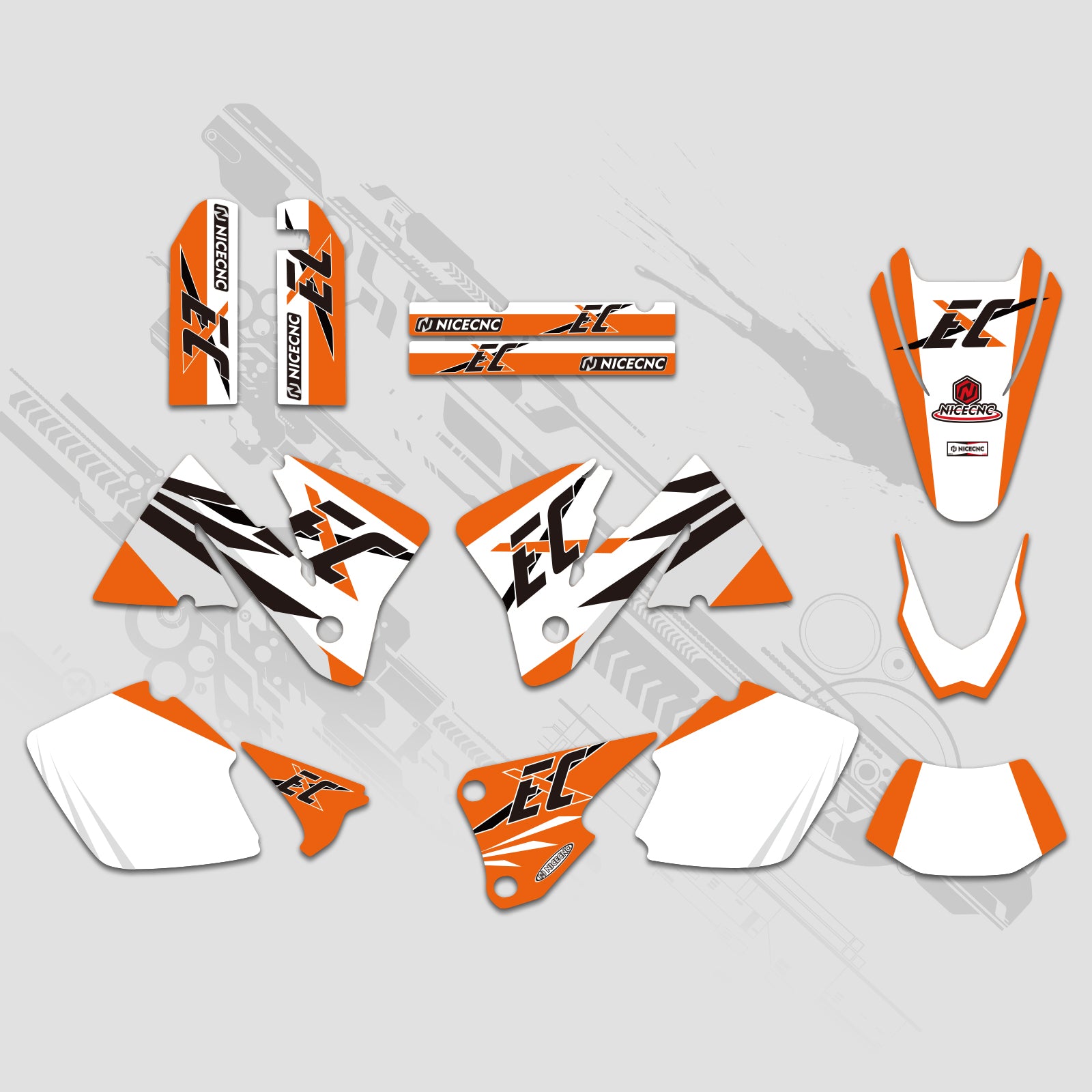 Off-Road-Bike Volle Grafiken Decals Aufkleber Kit Für KTM EXC 2001-2002