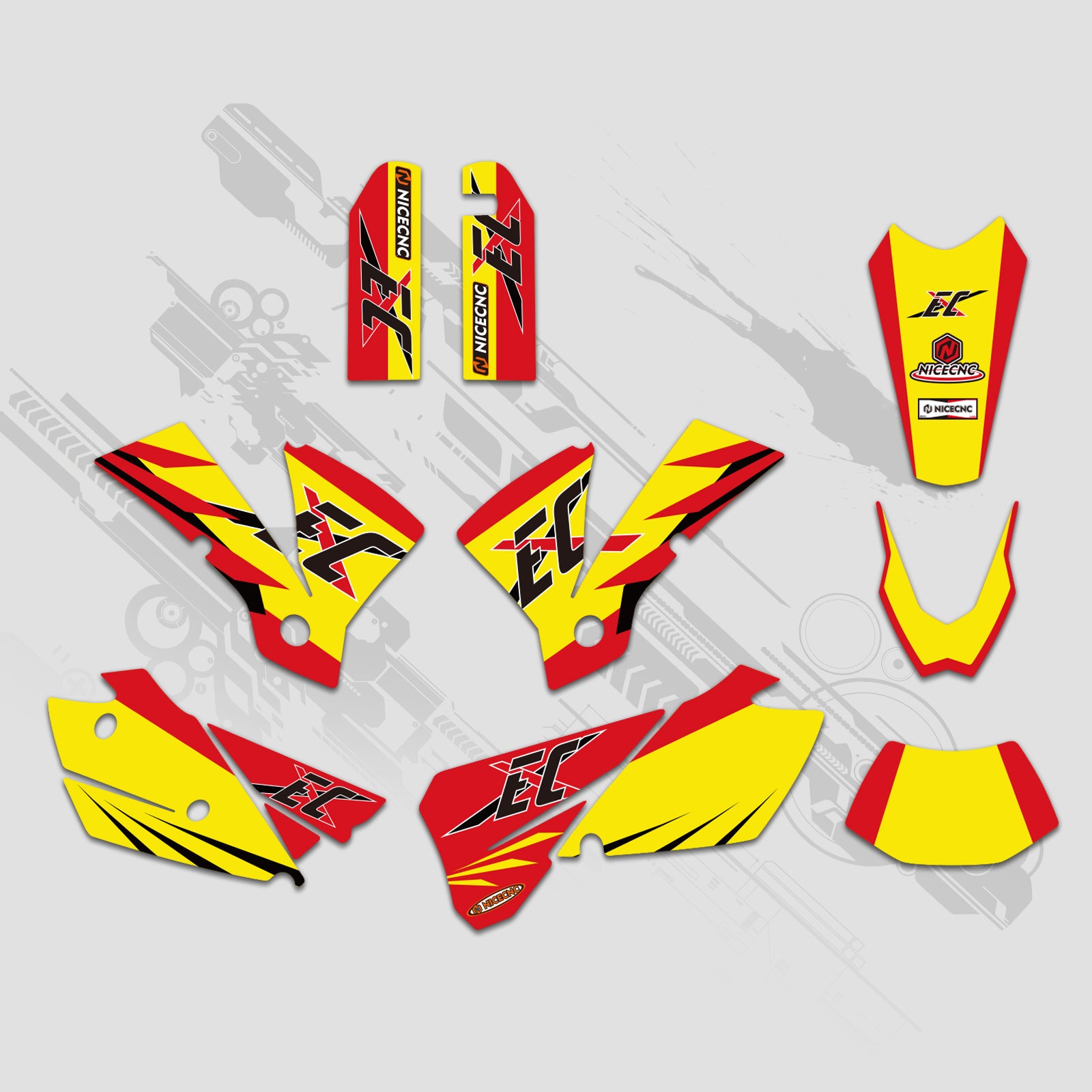 Off-Road-Bike Volle Grafiken Decals Aufkleber Kit Für KTM EXC 2001-2002