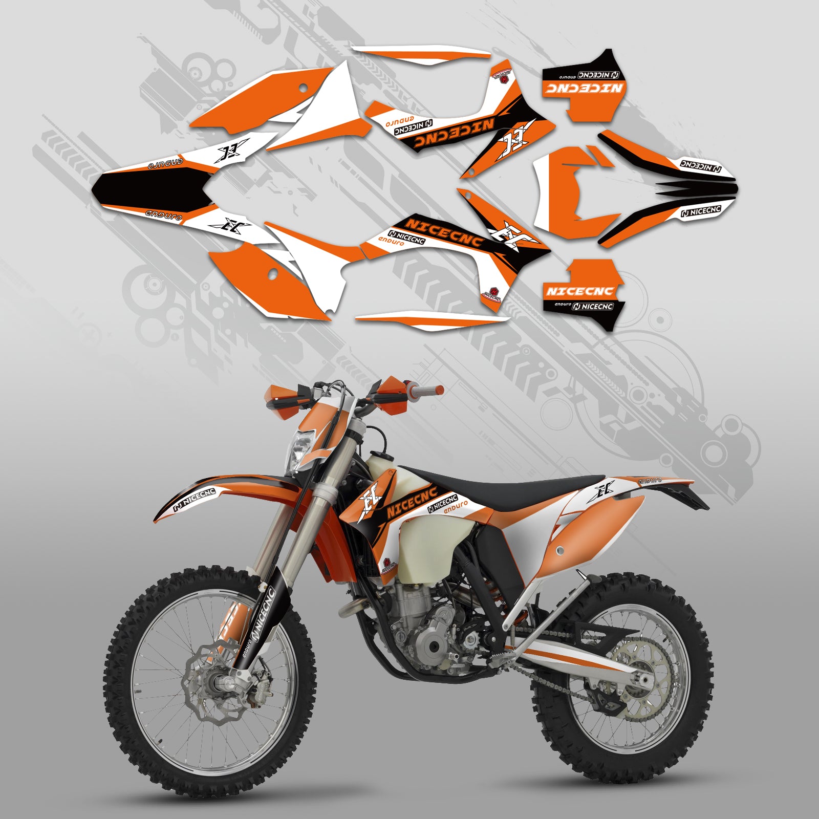 Motorrad Volle Grafiken Decals Aufkleber Kit Für KTM EXC 2012-2013 XC 2011