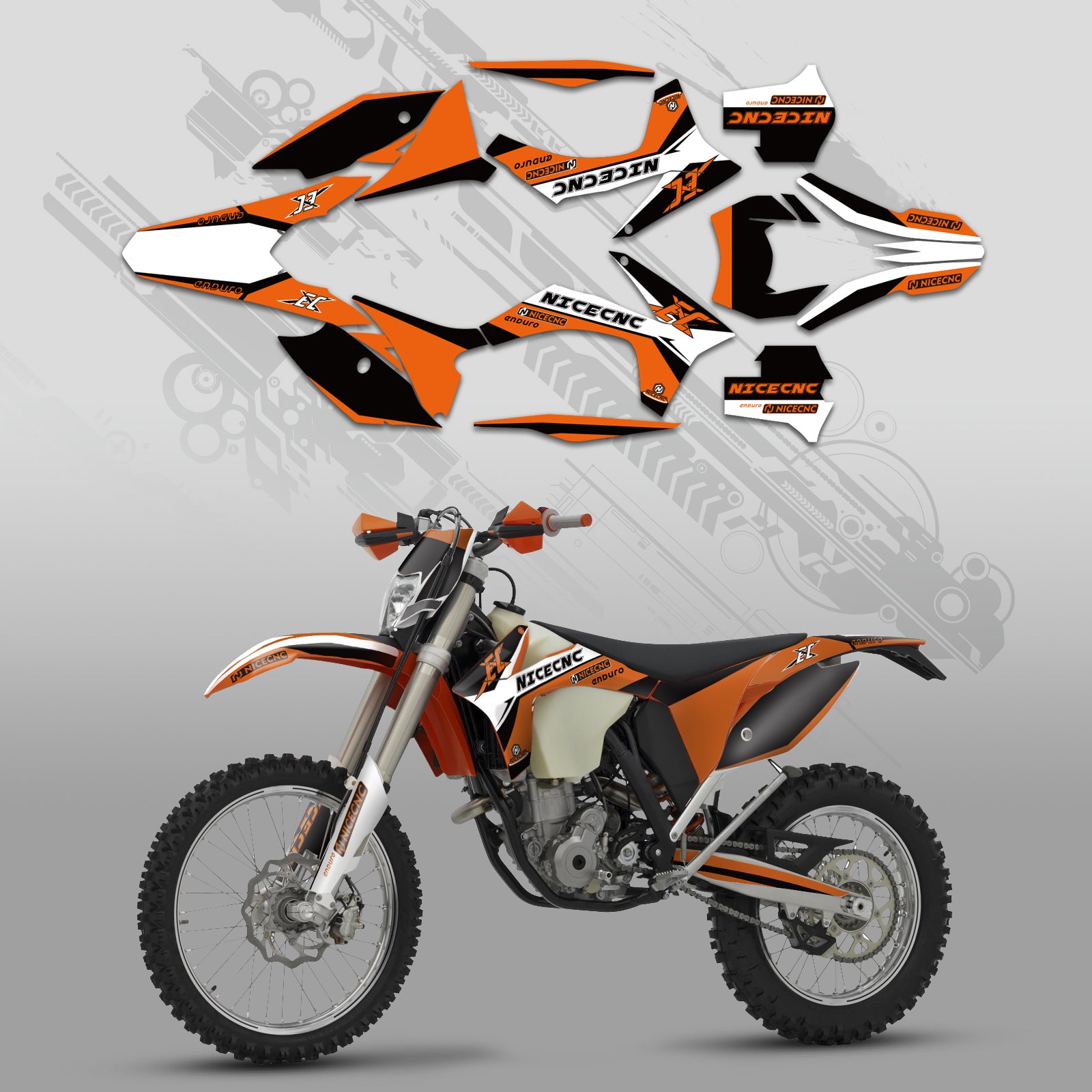 Motorrad Volle Grafiken Decals Aufkleber Kit Für KTM EXC 2012-2013 XC 2011