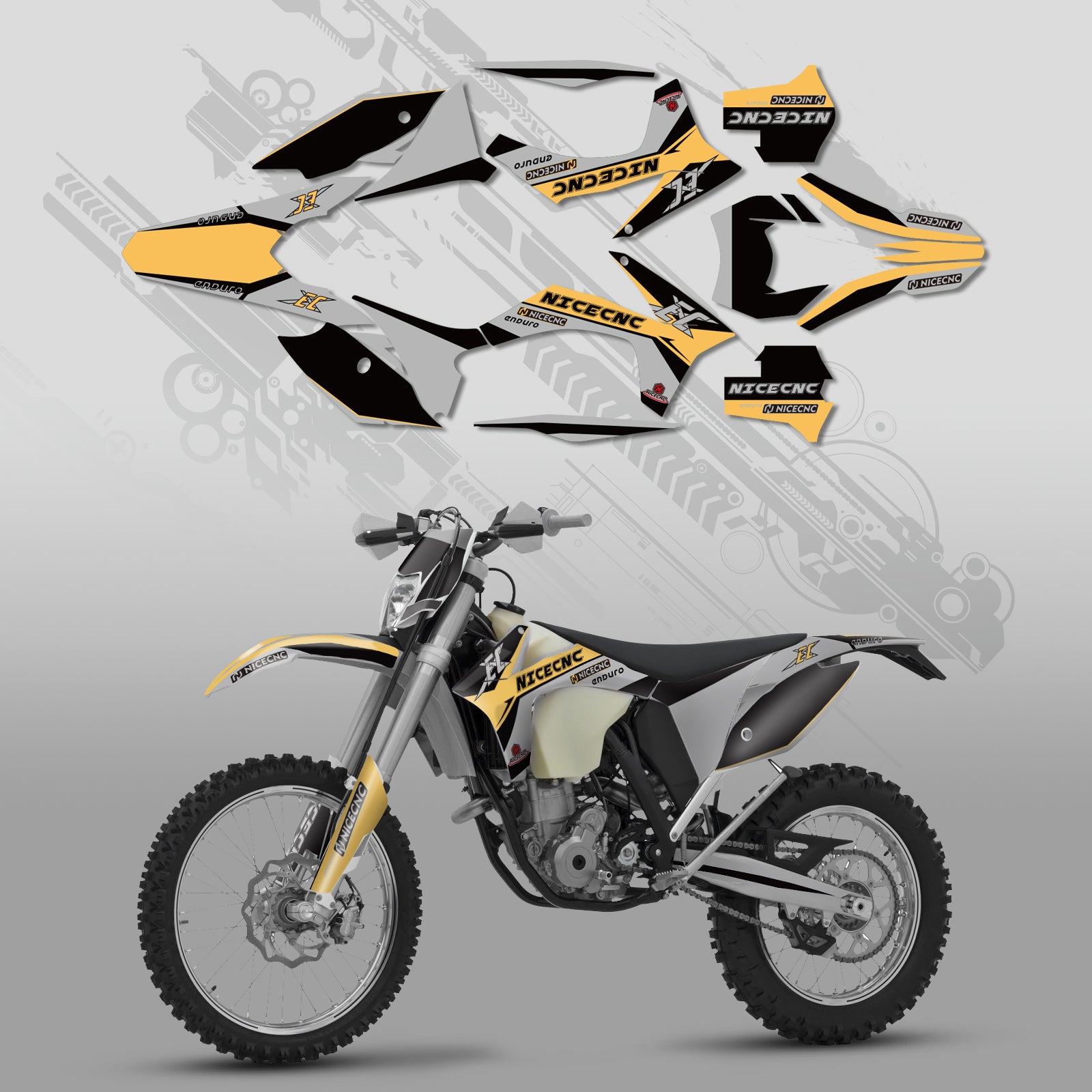 Off-Road-Bike Volle Grafiken Decals Aufkleber Kit Für KTM EXC 2012-2013 XC 2011