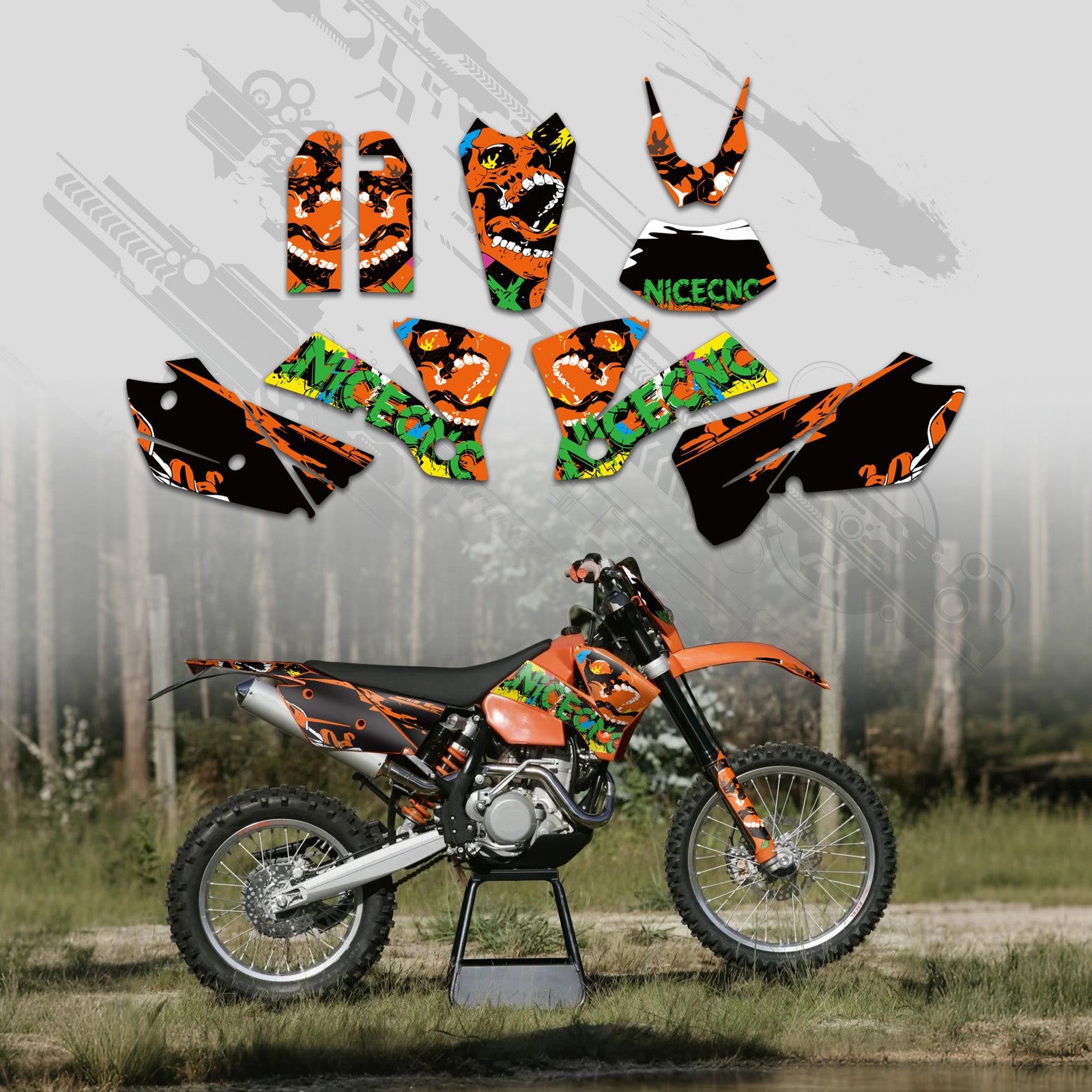 Motorrad-Dekor-Set (komplett) für KTM EXC 2004