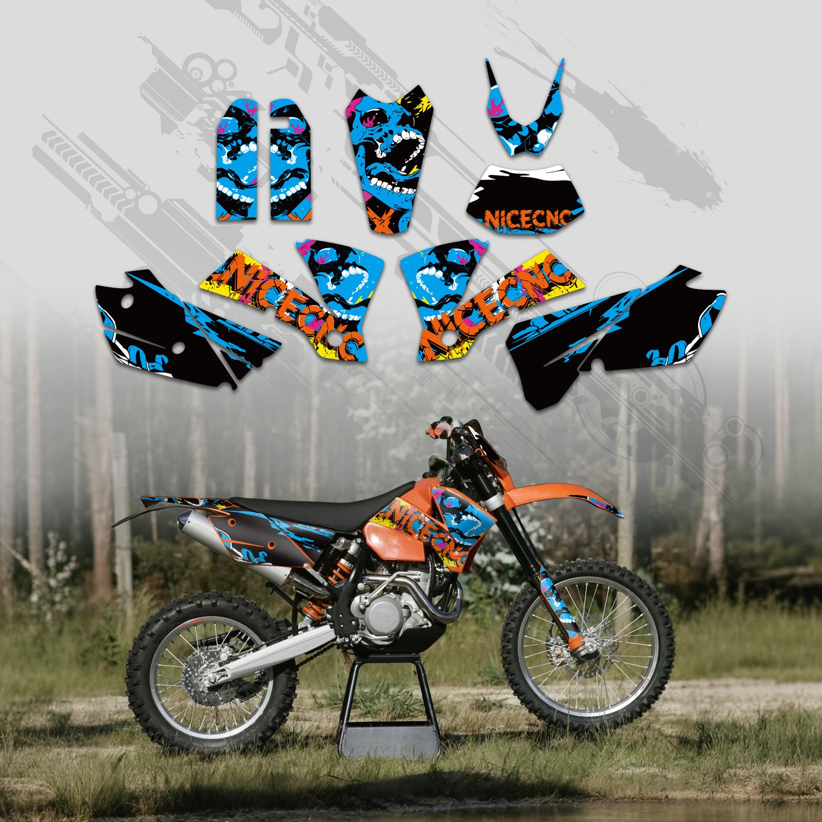 Motorrad-Dekor-Set (komplett) für KTM EXC 2004