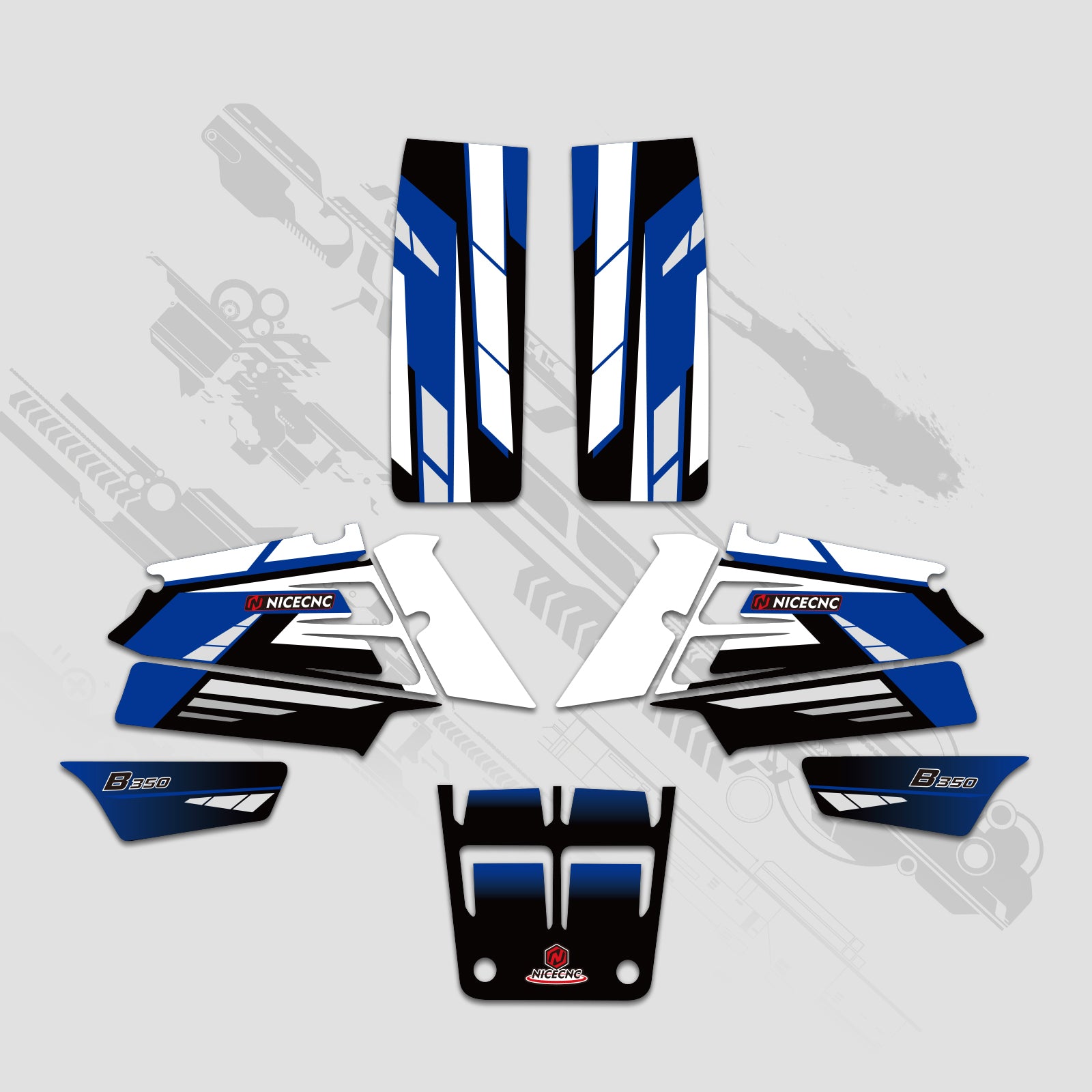 Komplettes ATV-Dekor-Set für YAMAHA BANSHEE 350 (1987–2006)