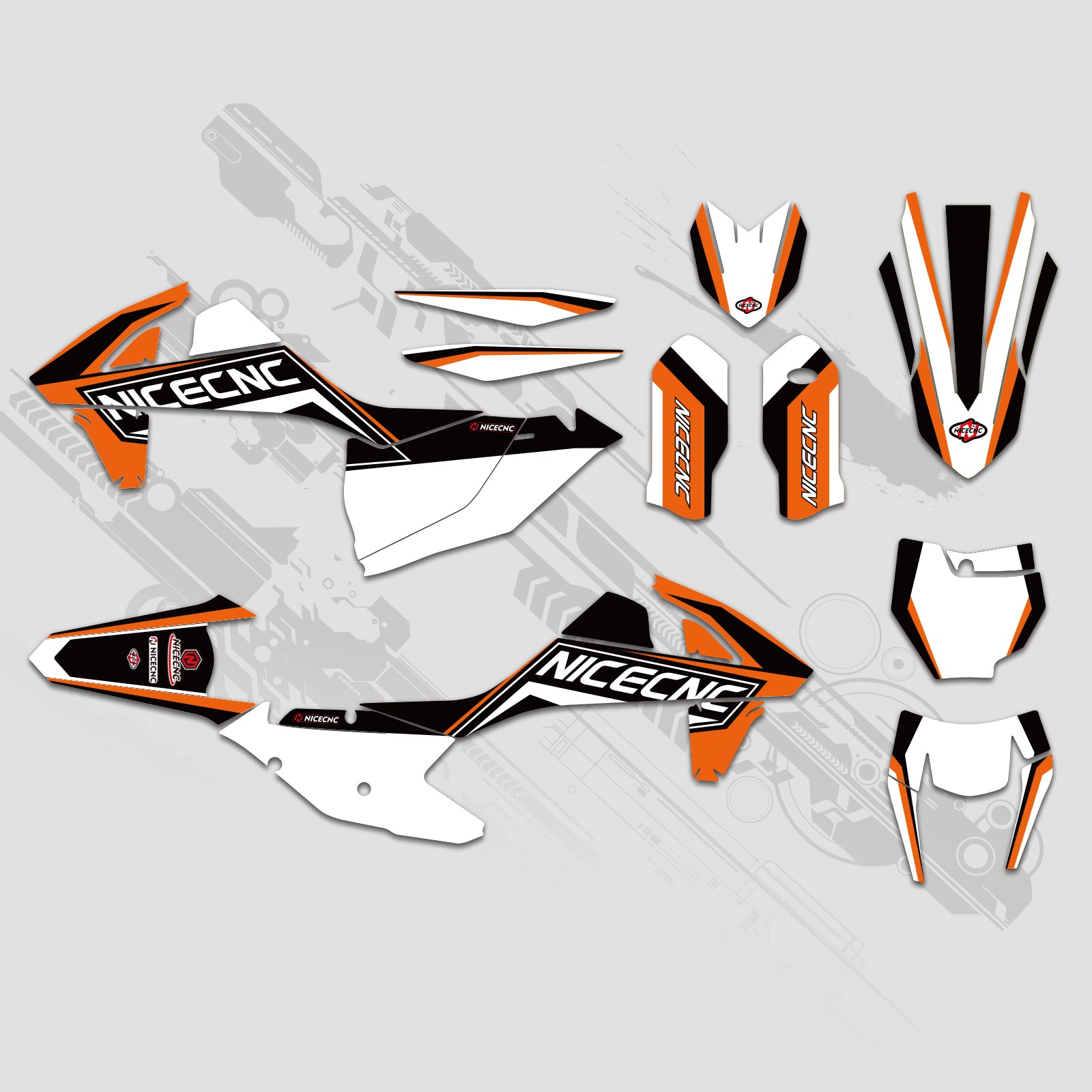 Motorrad-Vollgrafik-Dekor-Aufkleber-Kit für KTM SX SXF 125–450 2016–2018